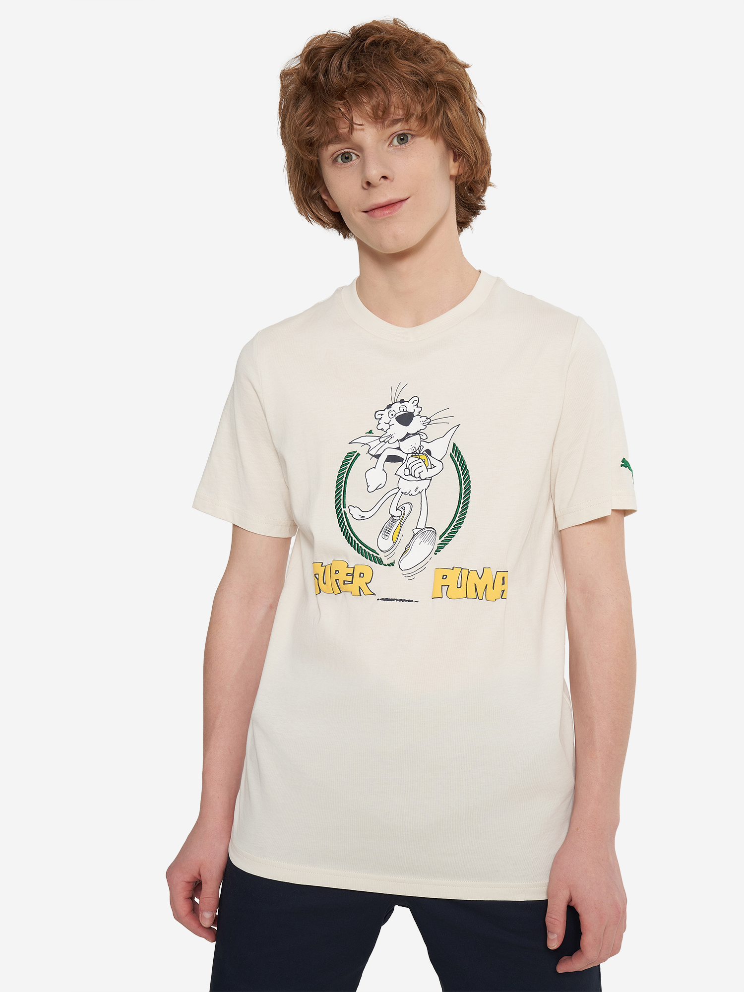 Футболка для мальчиков PUMA Super Graphic, Бежевый 2