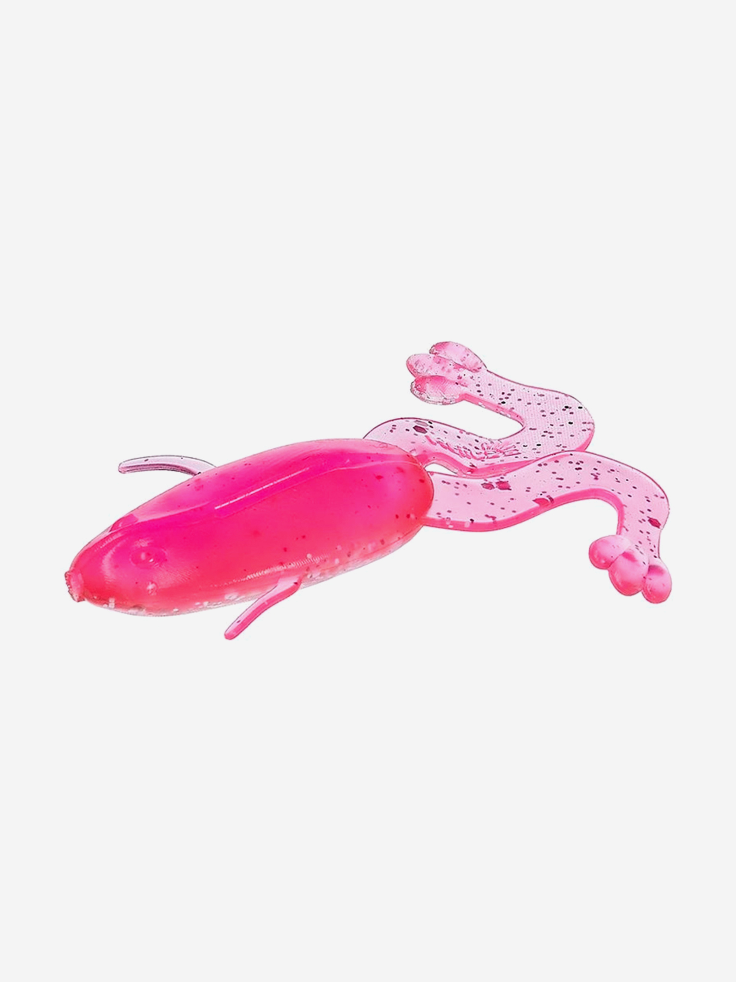 Изображение товара Мягкая приманка лягушка Helios Crazy Frog, 2,36" / 6,0 см, Silver Sparkles & Pink, 10 штук (HS-22-035), Розовый/серебристый