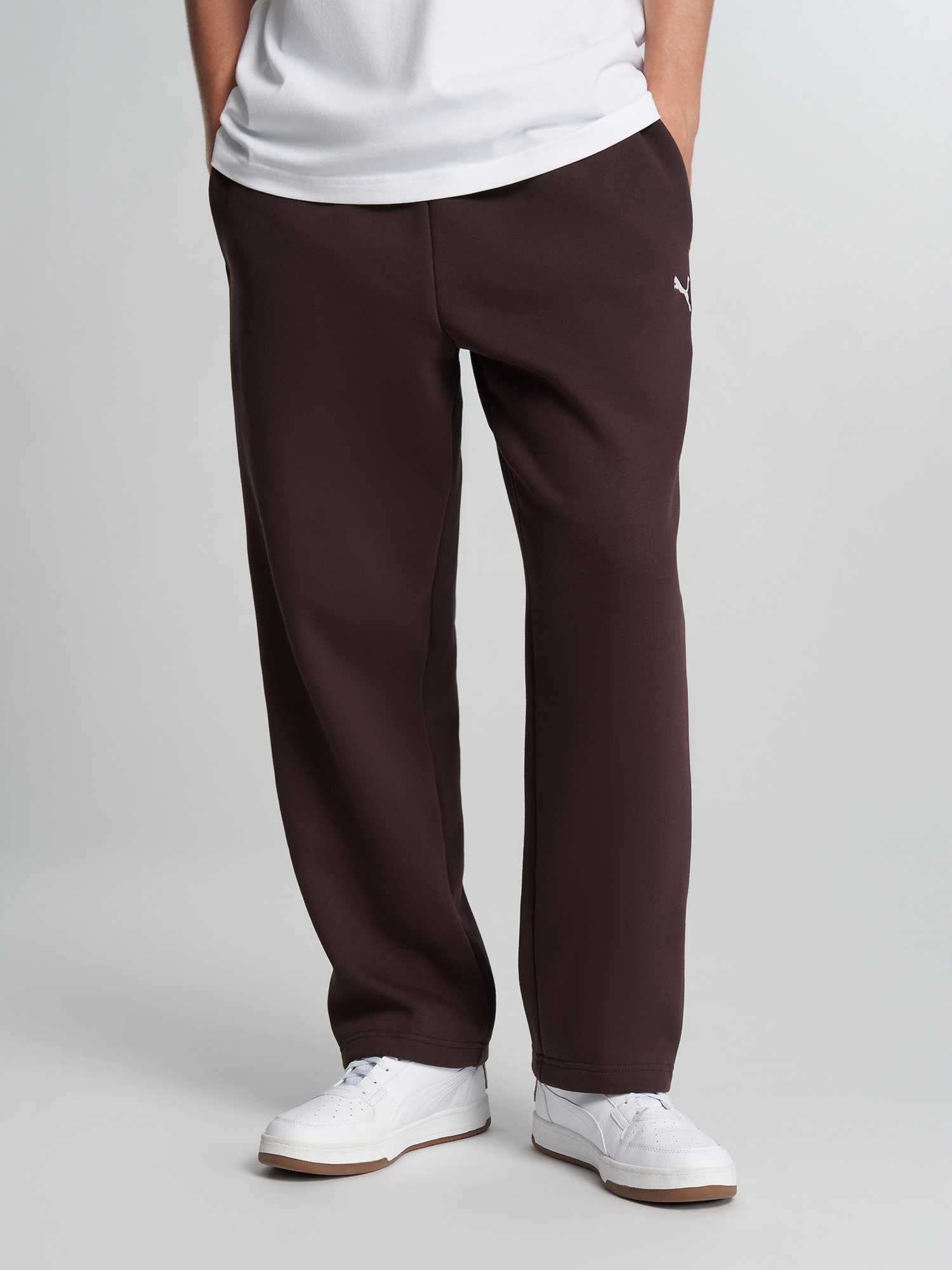 Брюки мужские PUMA Essentials Elevated Tape, Коричневый