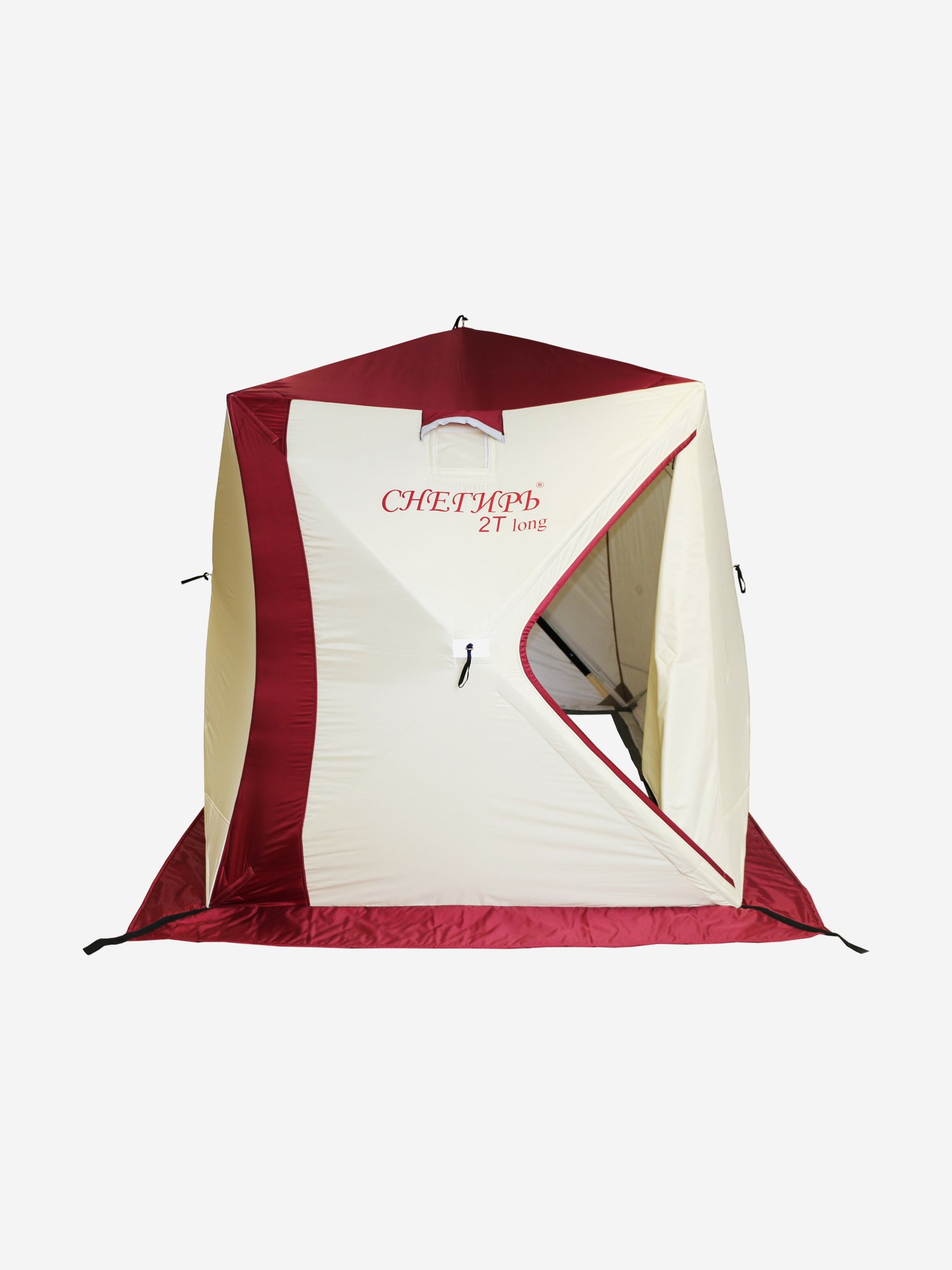 

Палатка зимняя 3-местная Polar Bird -Снегирь 2T Long для рыбалки, трехслойная, Красный