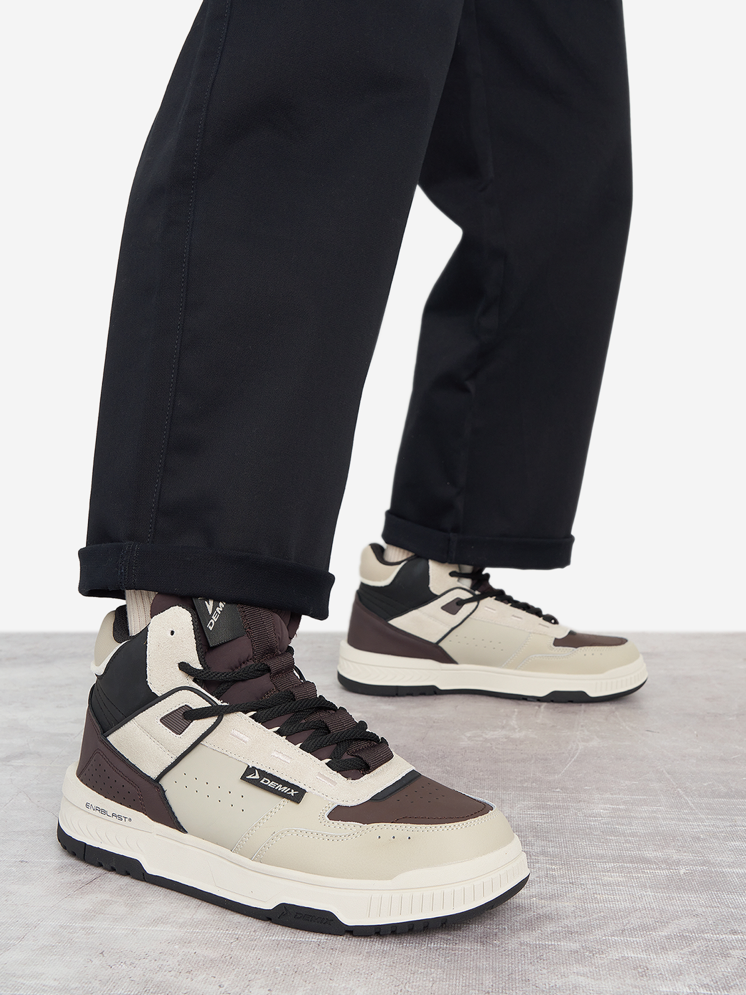 Изображение товара Мужские бордовые высокие кеды Demix Reverse 3 Enrblast спорт стиль лето