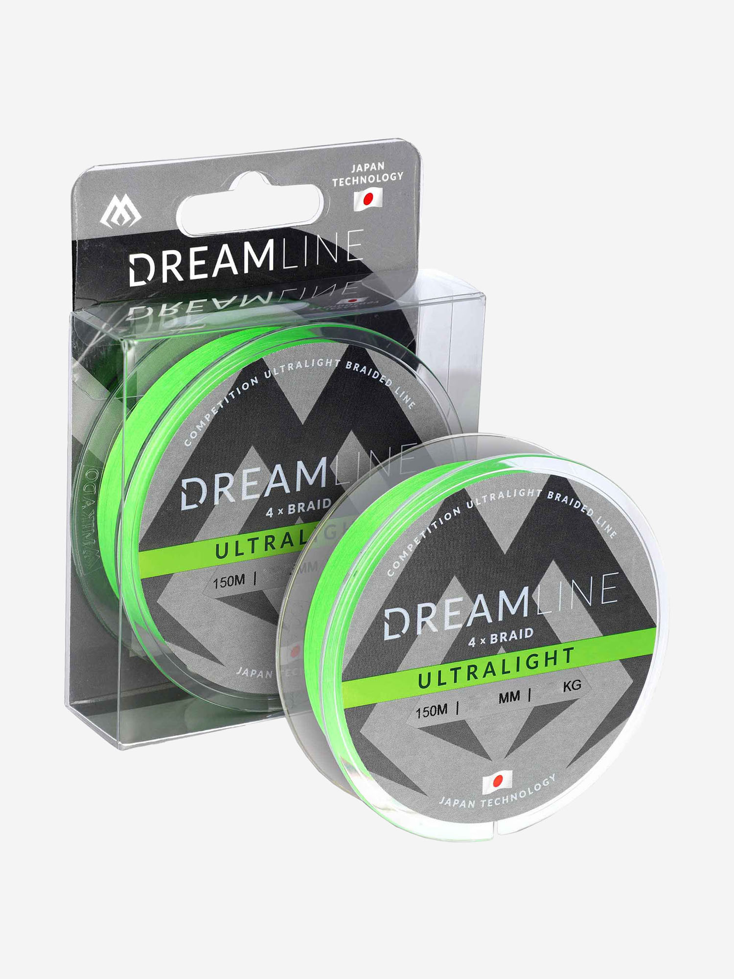 

Плетеный шнур Mikado DREAMLINE Ultralight 0.047 fluo green (150 м) 3.87 кг., Зеленый