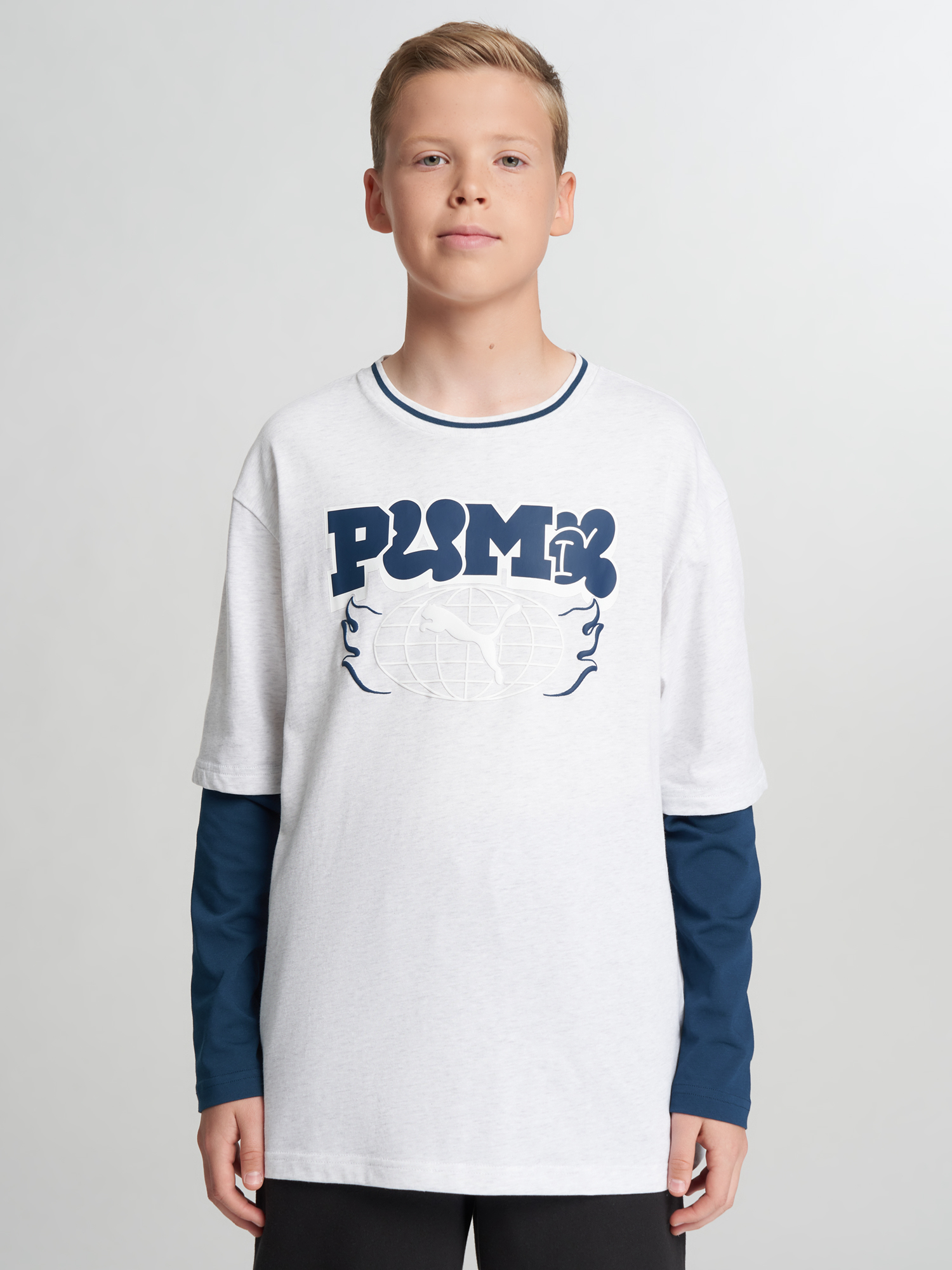 Лонгслив для мальчиков PUMA, Белый 2