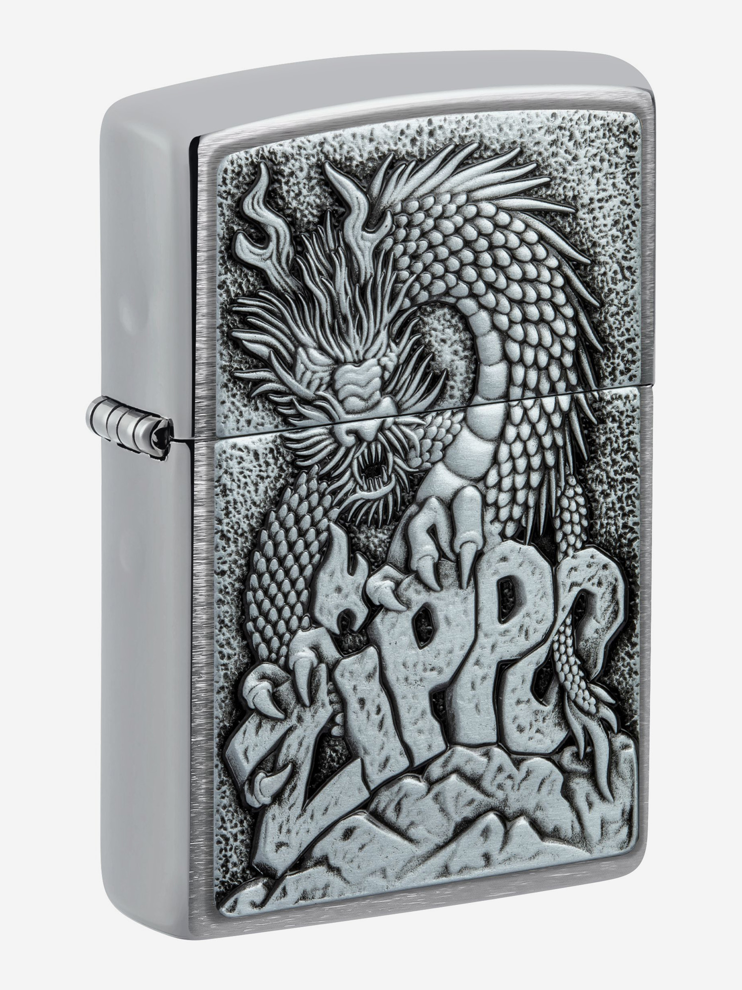 

Зажигалка бензиновая ZIPPO 48902 Dragon Logo, Серебряный