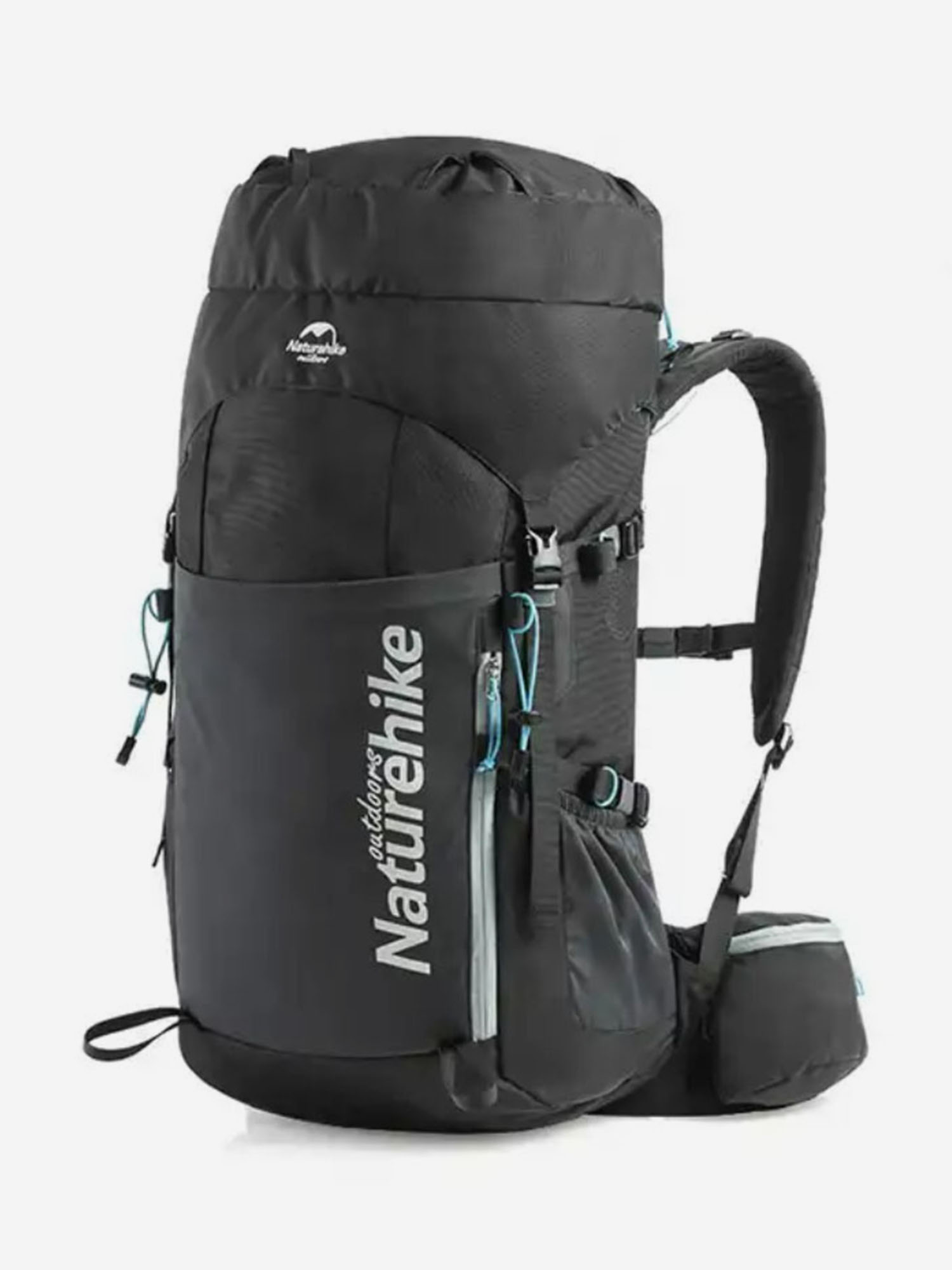 Рюкзак туристический Naturehike 45L, черный, Черный рюкзак туристический naturehike 55 л голубой голубой