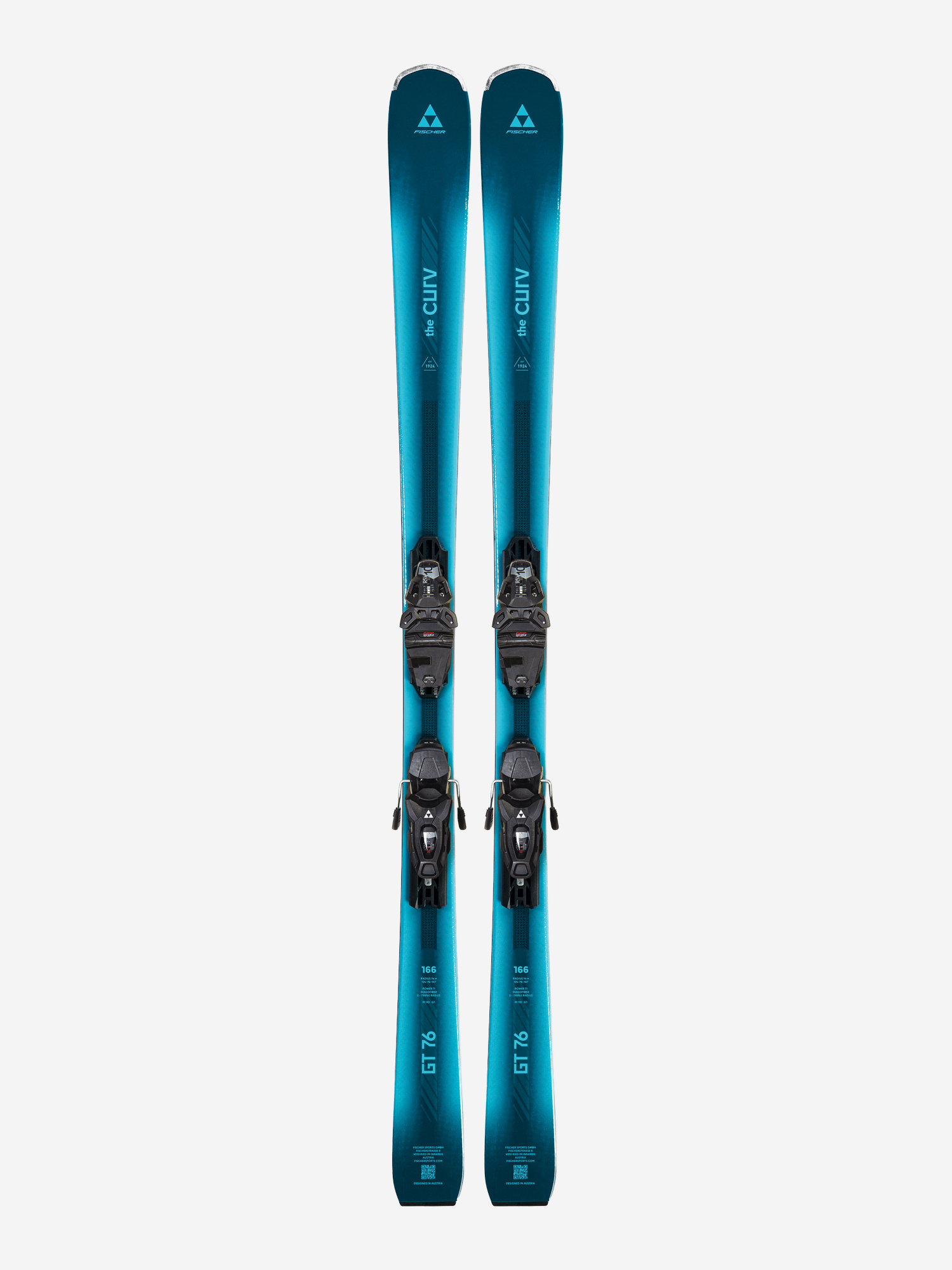 Горные лыжи Fischer The Curv GT 76 Twin Powerrail + крепления RSW10 PR, Синий