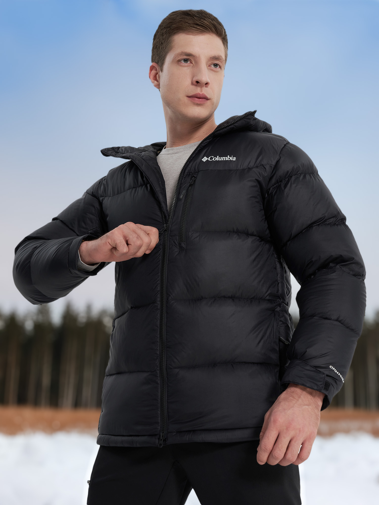 Пуховик Columbia Cloudview Down Hooded Jacket, черный, арт. 2134191clb-010