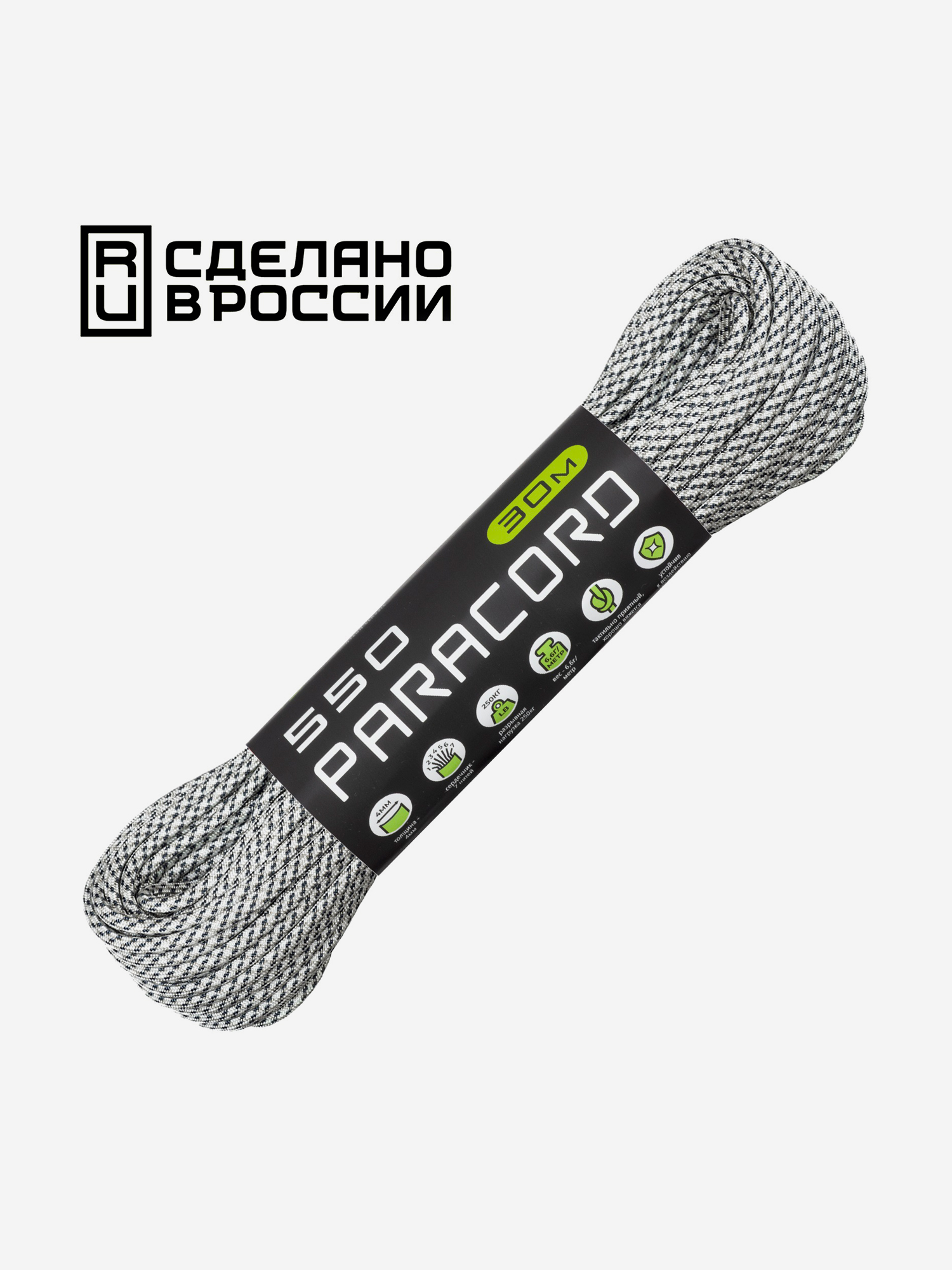 

Паракорд 550 CORD nylon 30м RUS (arctic camo), Белый