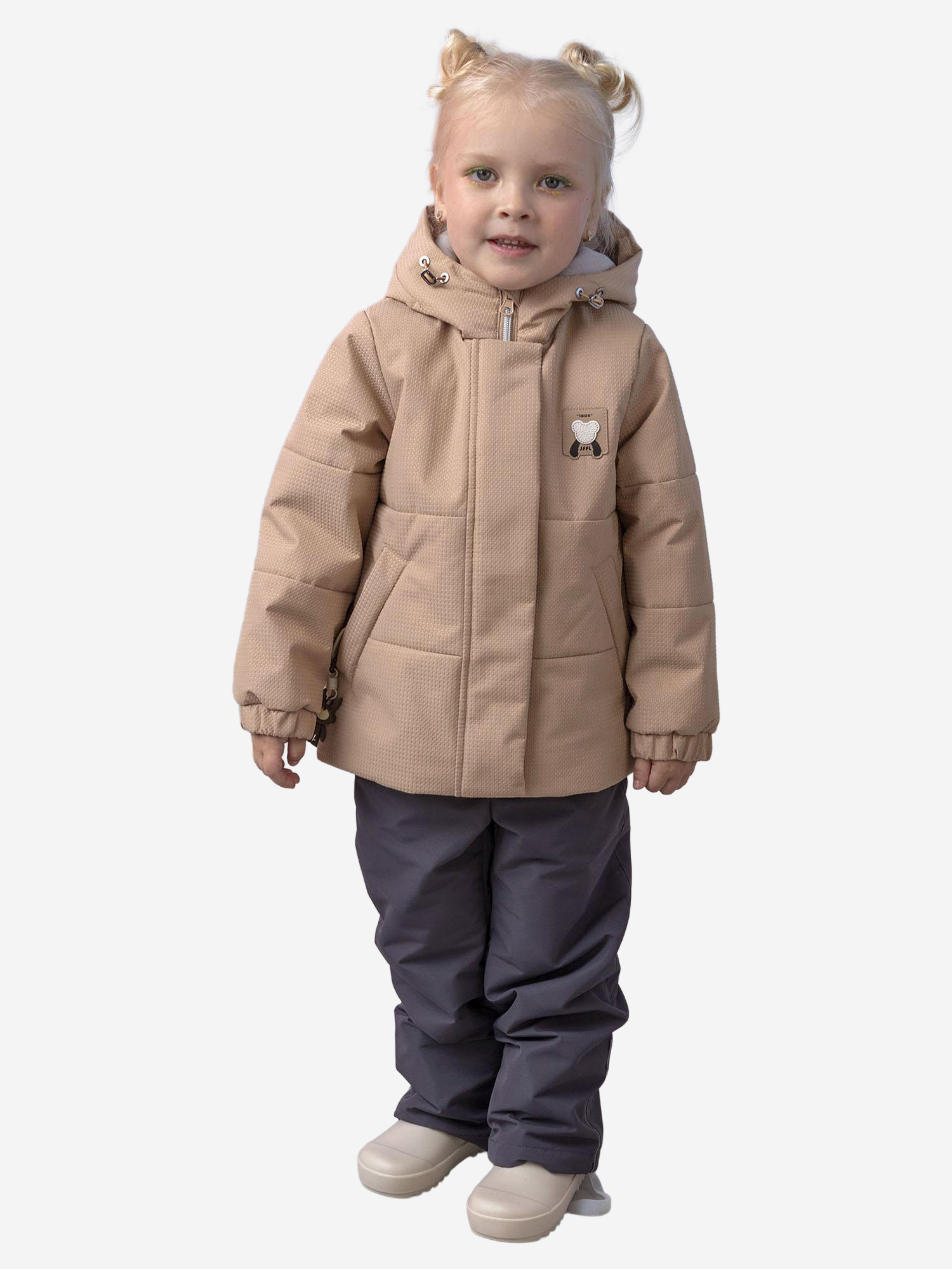 Изображение товара Комплект для девочки батик Кара бежевый утепленный демисезонный костюм с мембраной