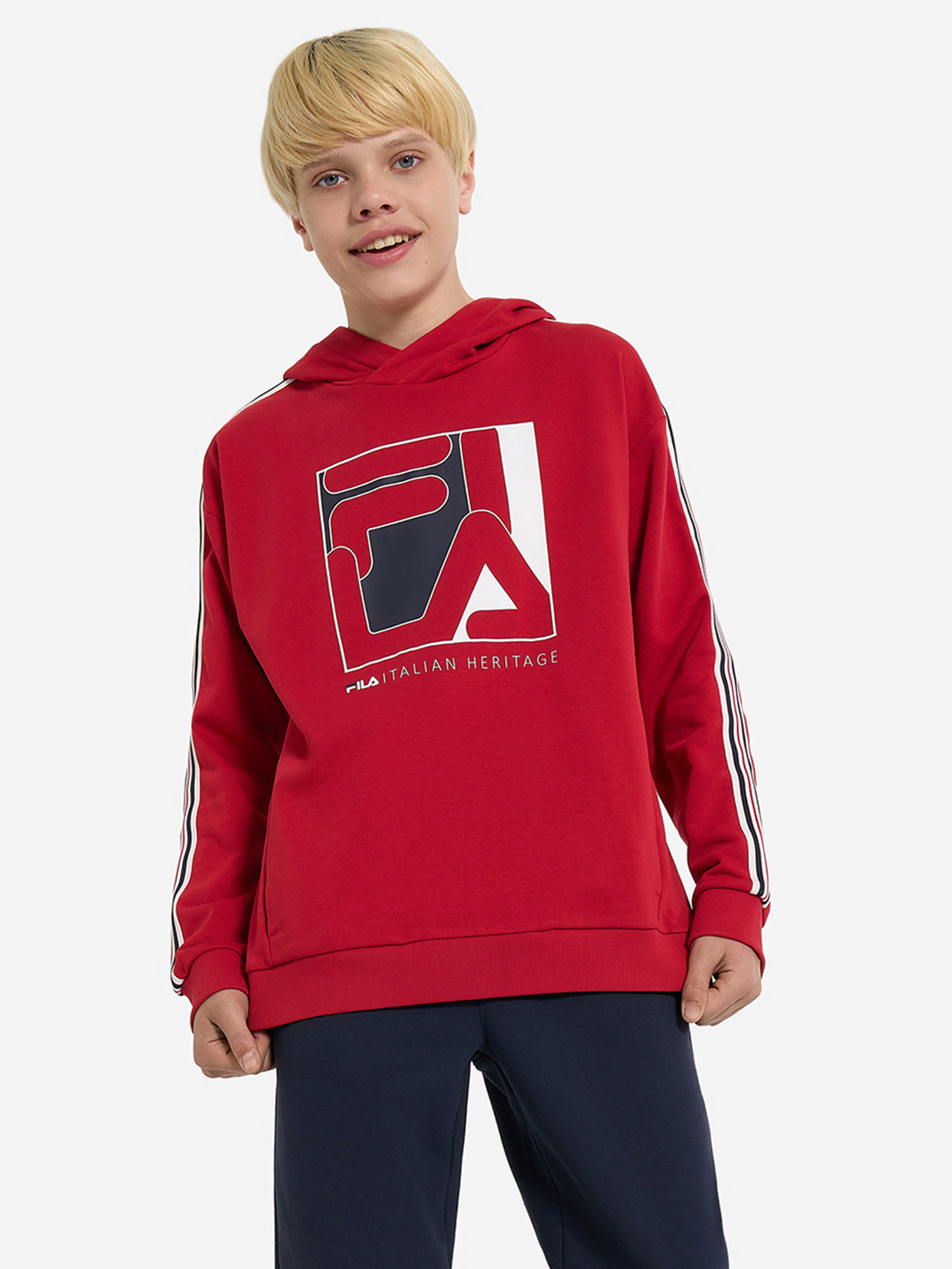 фото Худи для мальчиков fila, красный