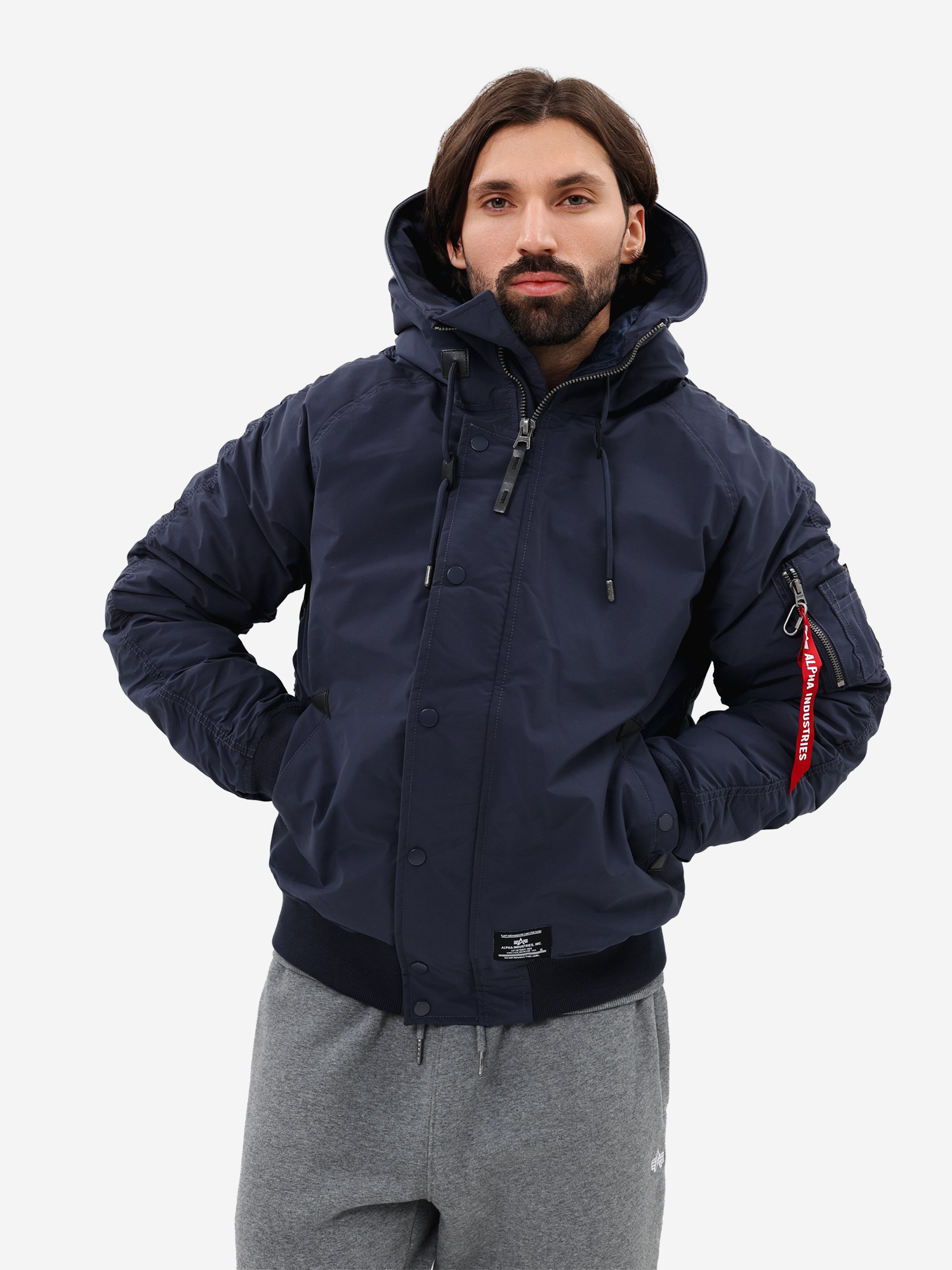 

Парка зимняя пуховая мужская N-2 Altitude Alpha Industries, Синий