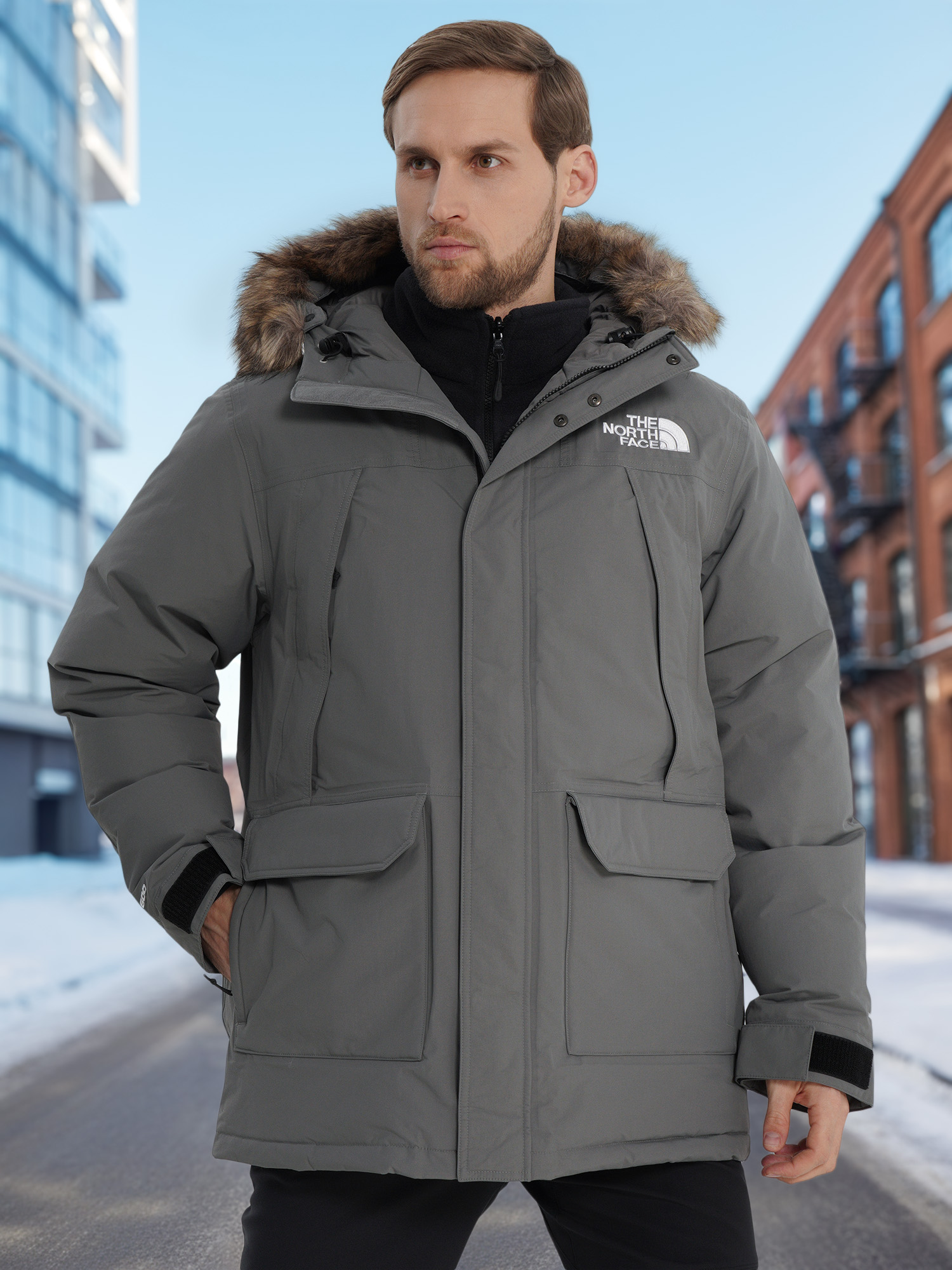 Пуховик The North Face McMurdo, серый, арт. nf0a5gjfekp1t1k-.