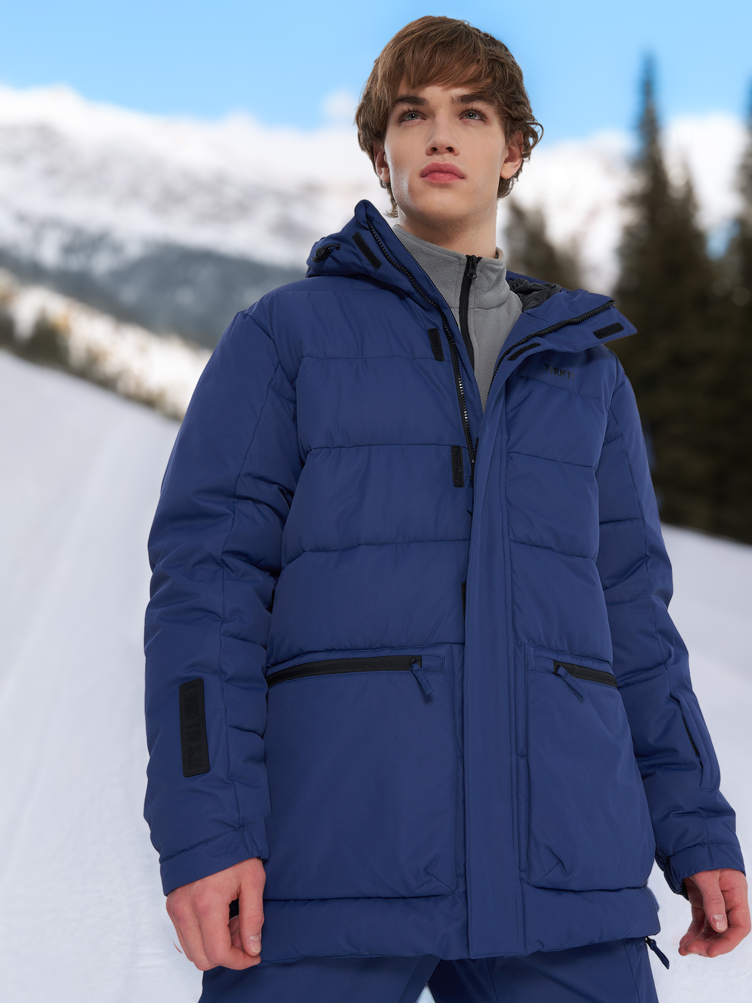 Мужской пуховик Termit, синий, арт. 138699TRT-Z4