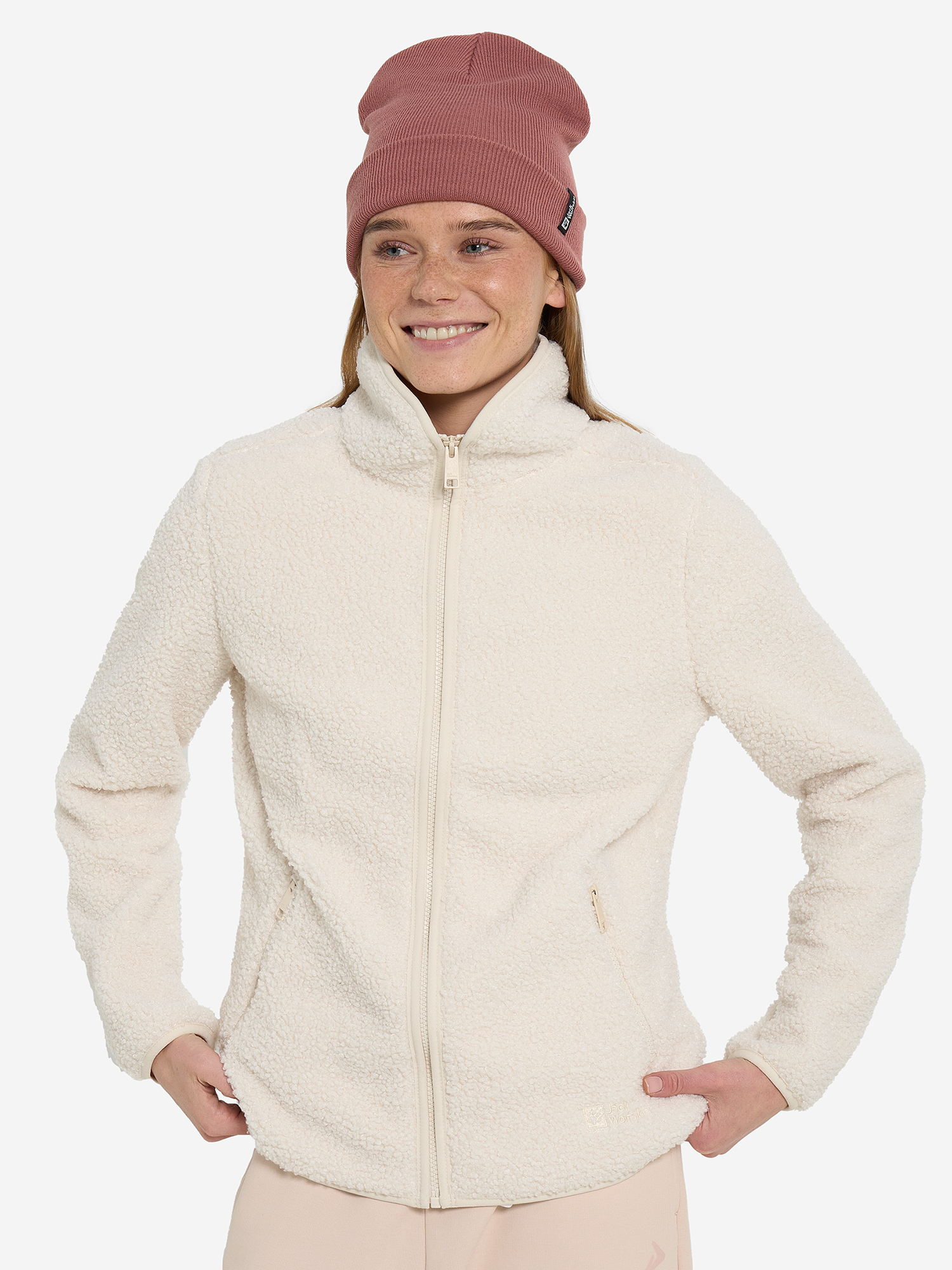 фото Шапка jack wolfskin rib, оранжевый