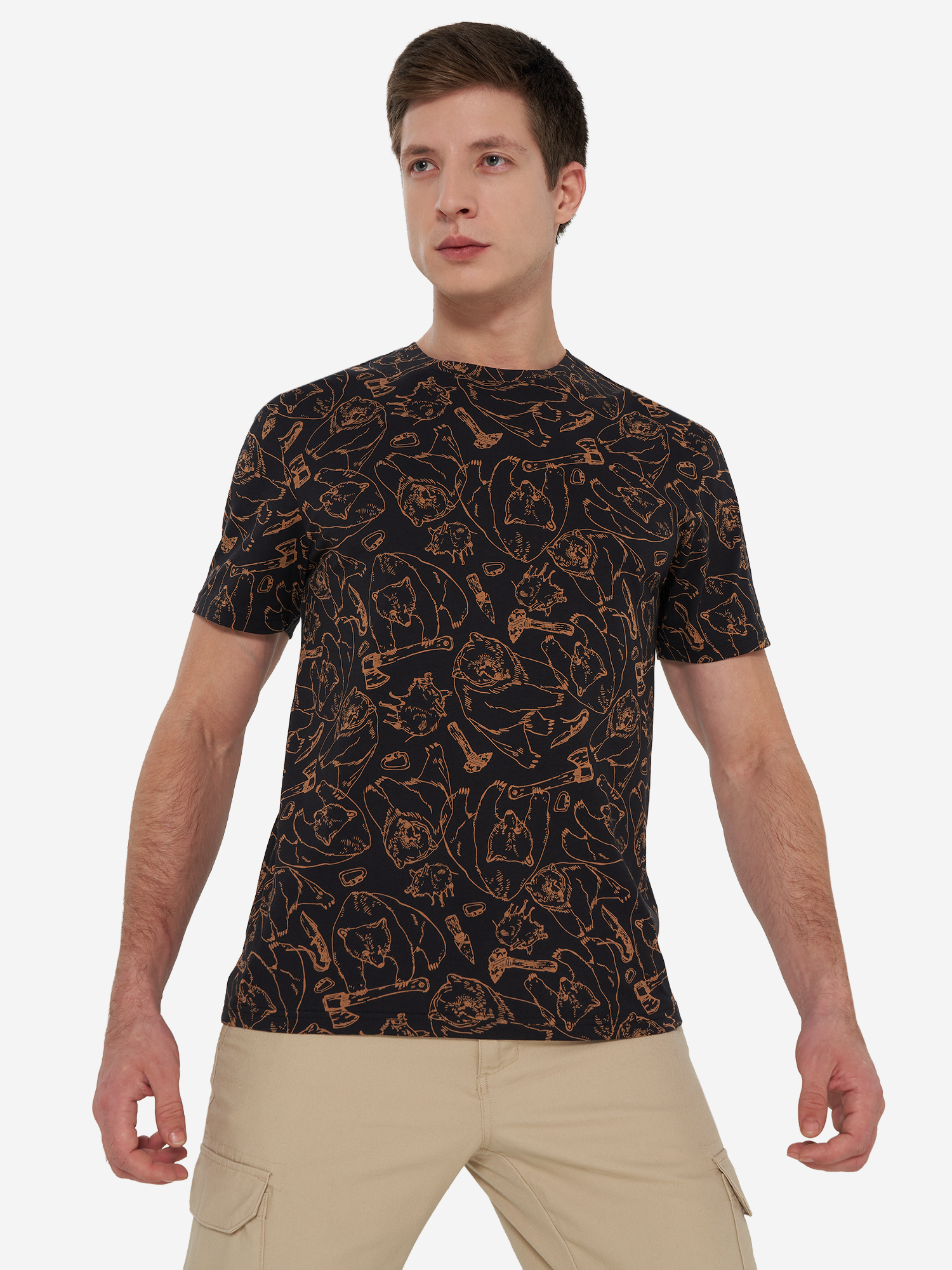 Изображение товара Мужская футболка Outventure с рисунком из хлопка для активного отдыха