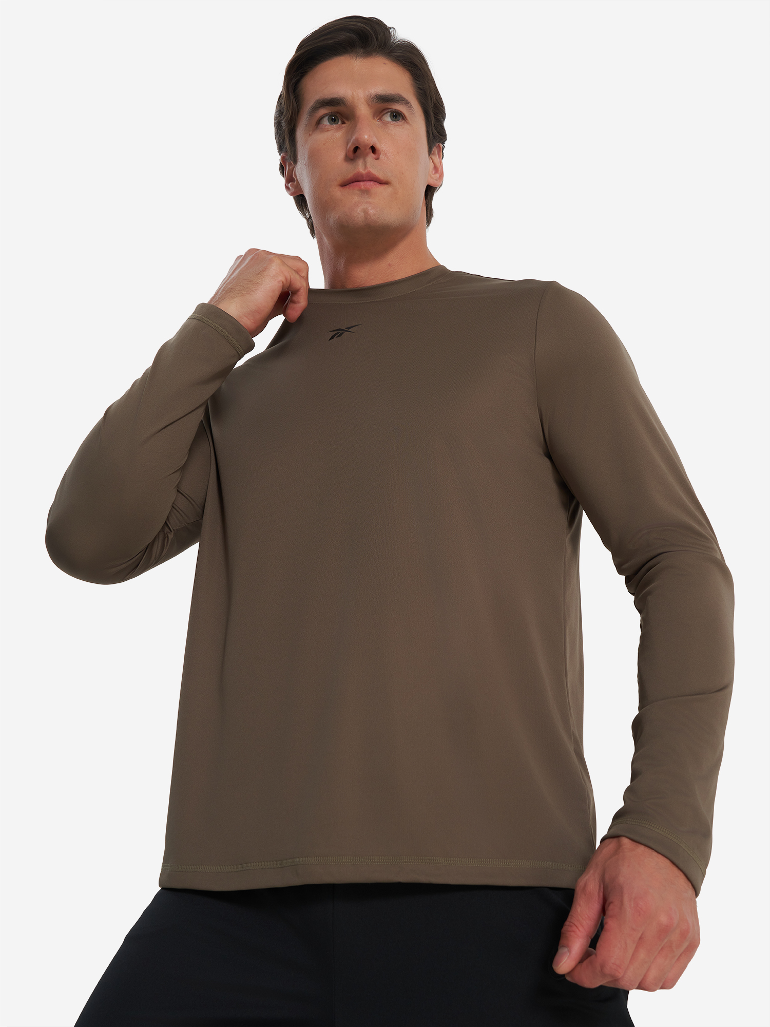 Лонгслив мужской Reebok ID Train, коричневый, арт. 23414