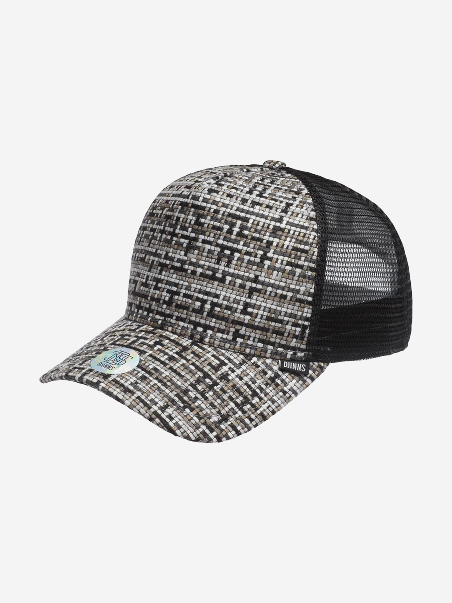 Изображение товара Бейсболка с сеточкой DJINNS HFT Bubble Tweed черная спортивная унисекс