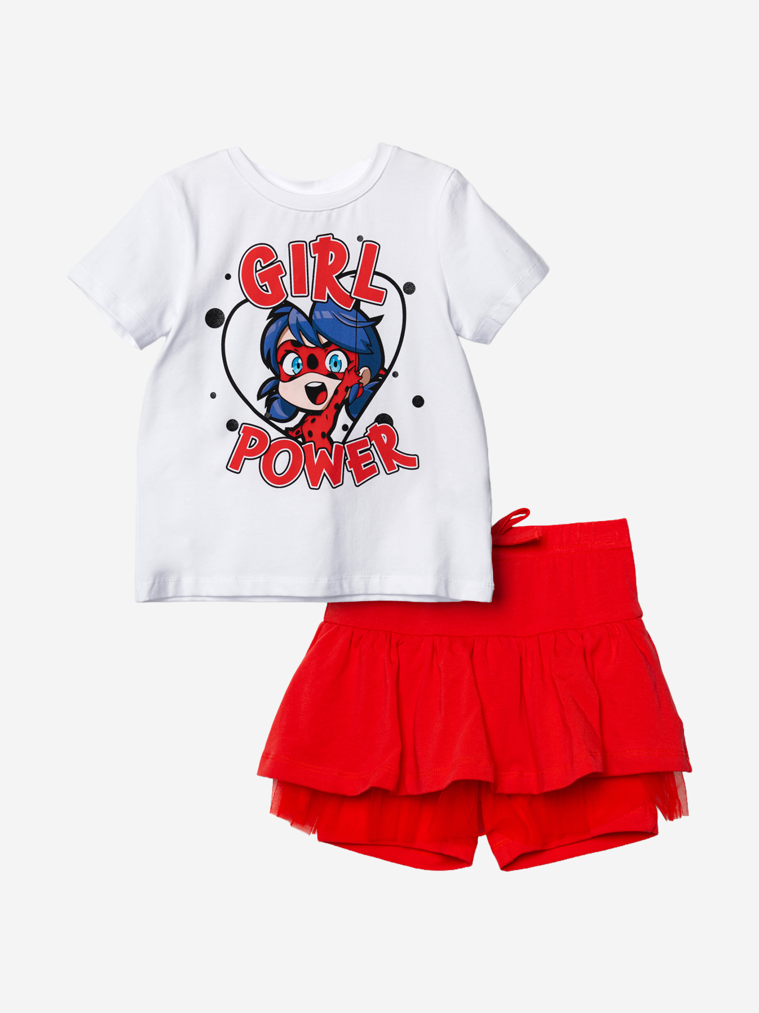 Изображение товара Комплект для девочек: футболка, юбка-шорты PlayToday