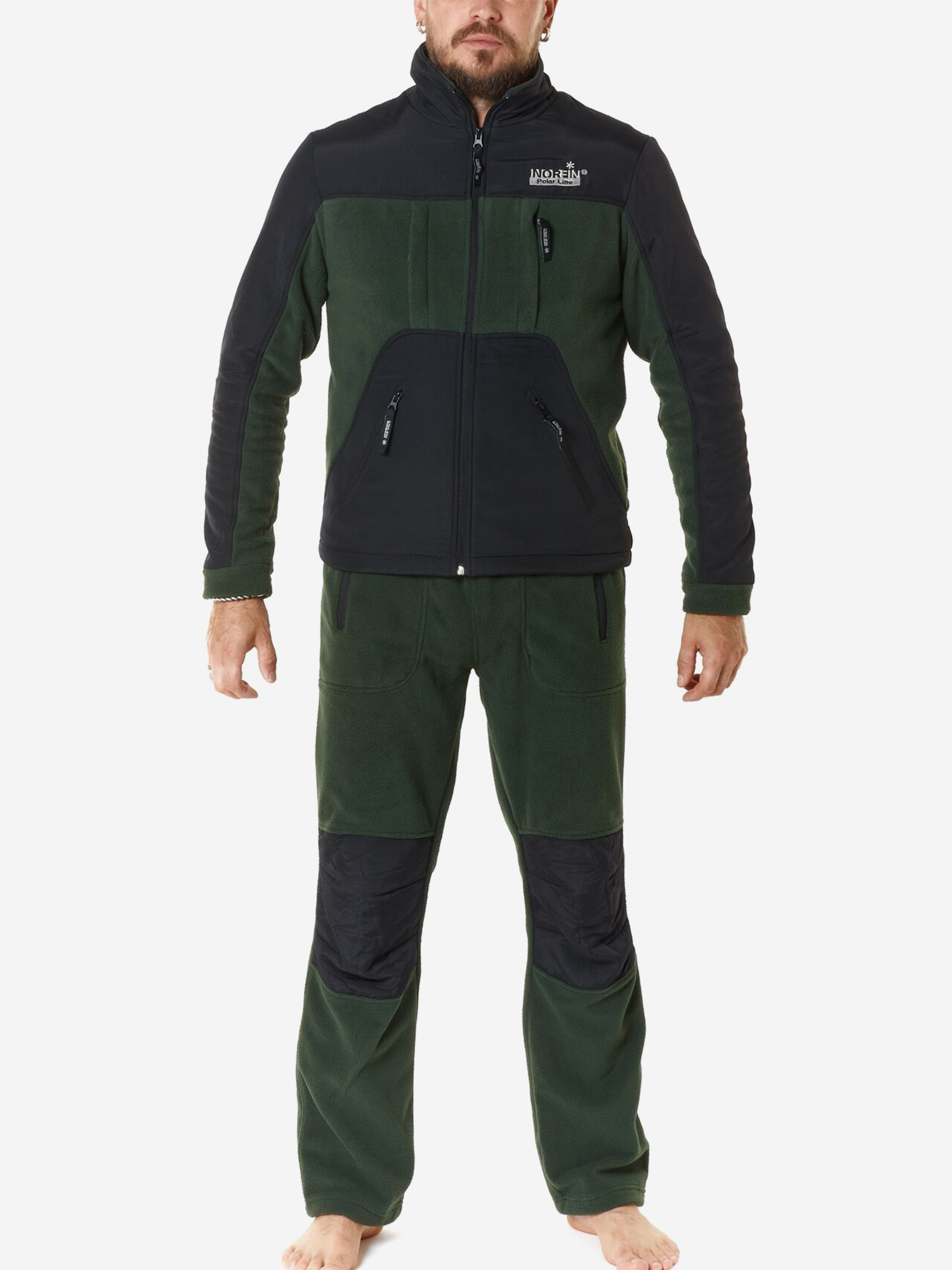 Изображение товара Костюм флисовый Norfin POLAR LINE 2 для рыбалки и охоты Зеленый/черный