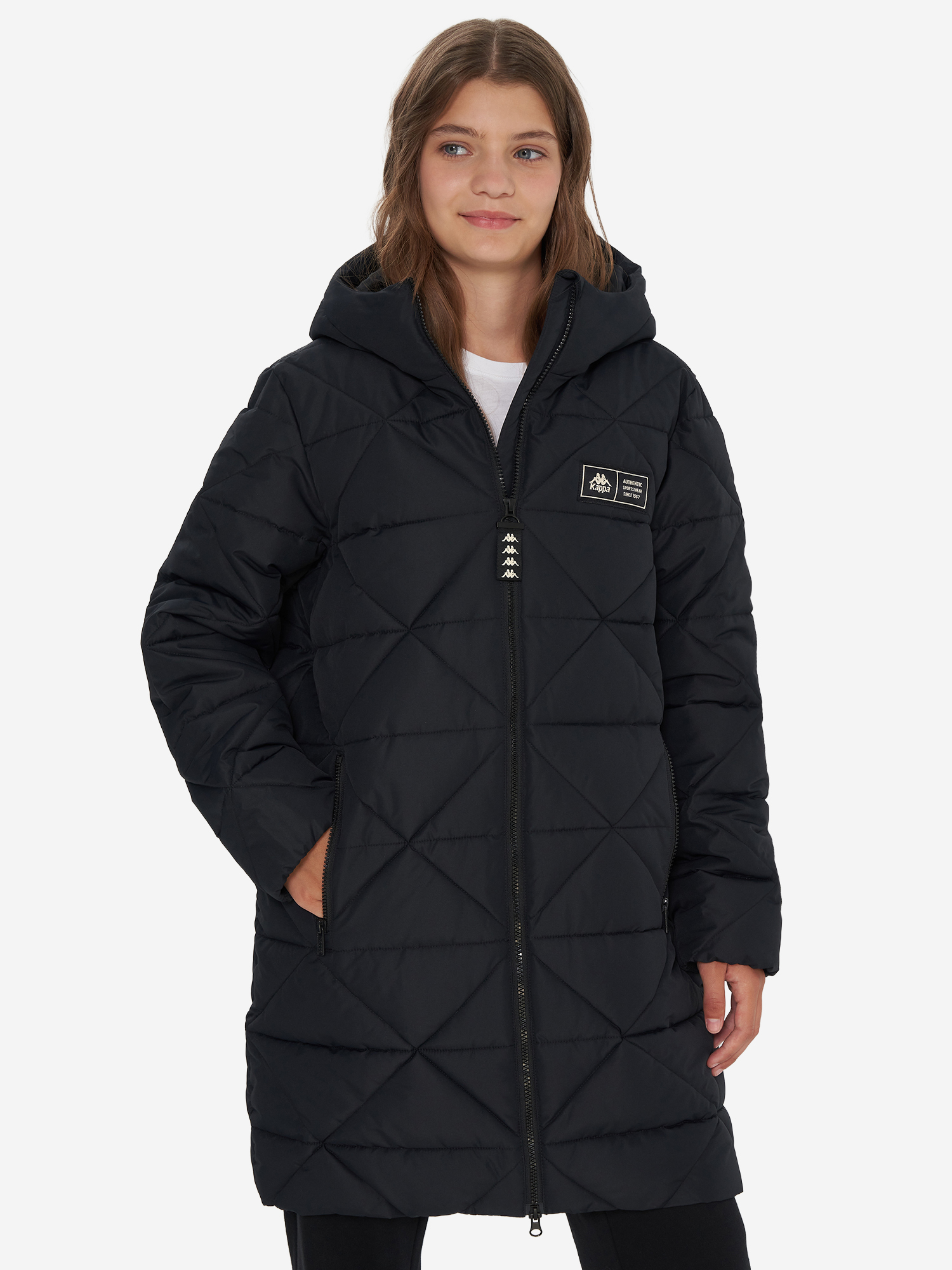 Пальто утепленное для девочек Kappa, черный, арт. 137553kap-99