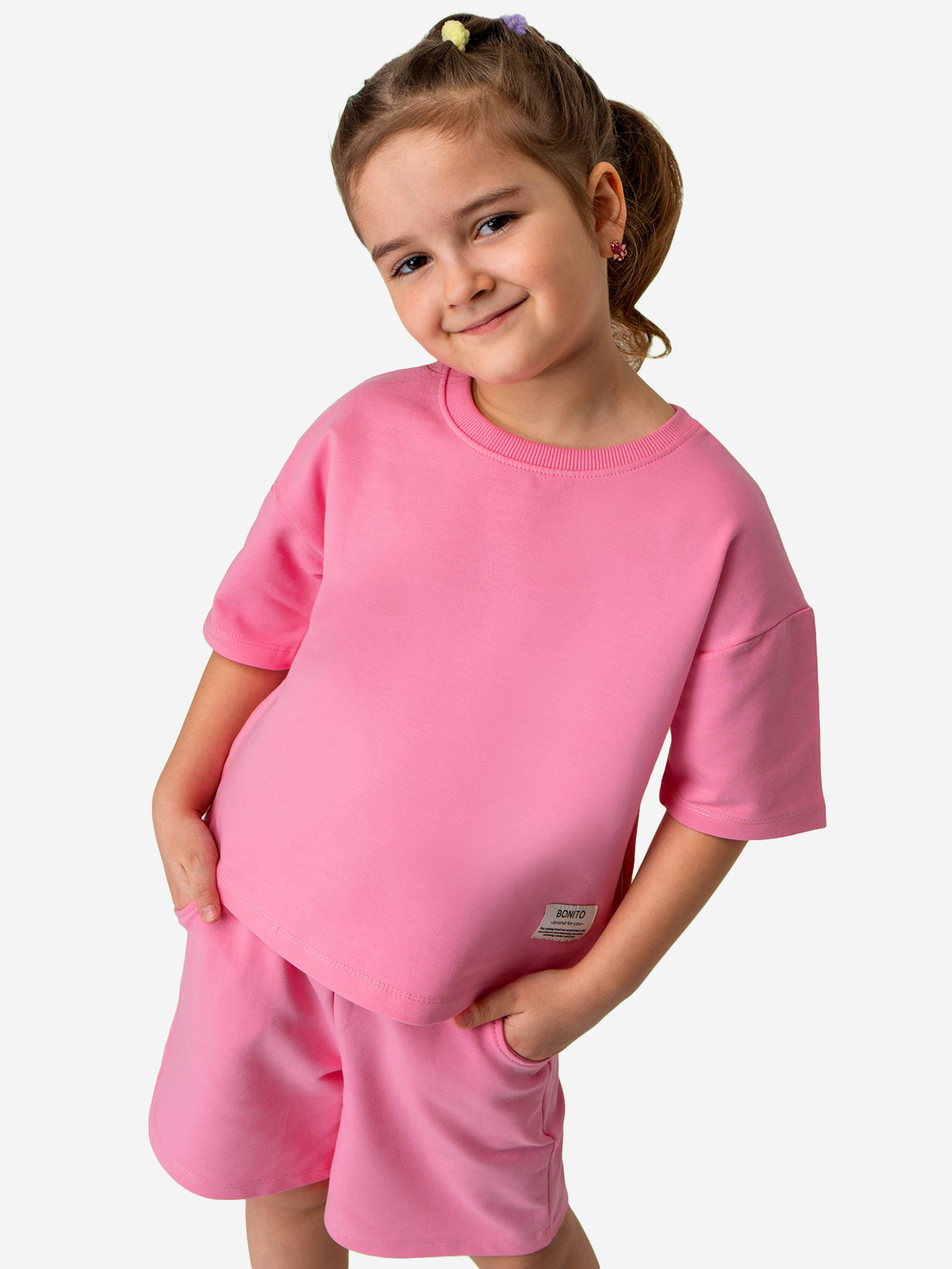 

Костюм для девочек оверсайз Bonito kids, Розовый