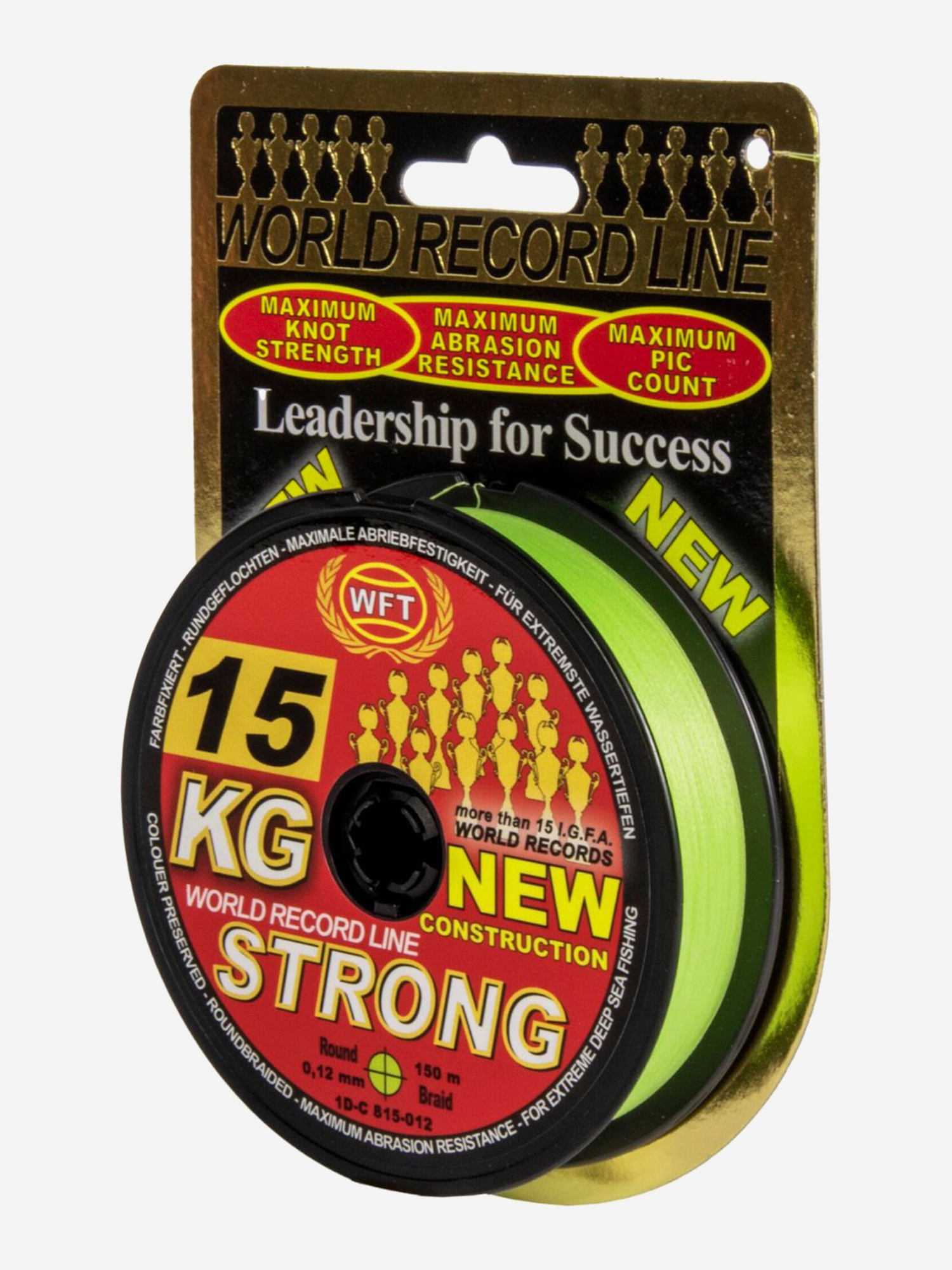 

Шнур плетеный WFT KG STRONG Chartreuse 150/012, Мультицвет