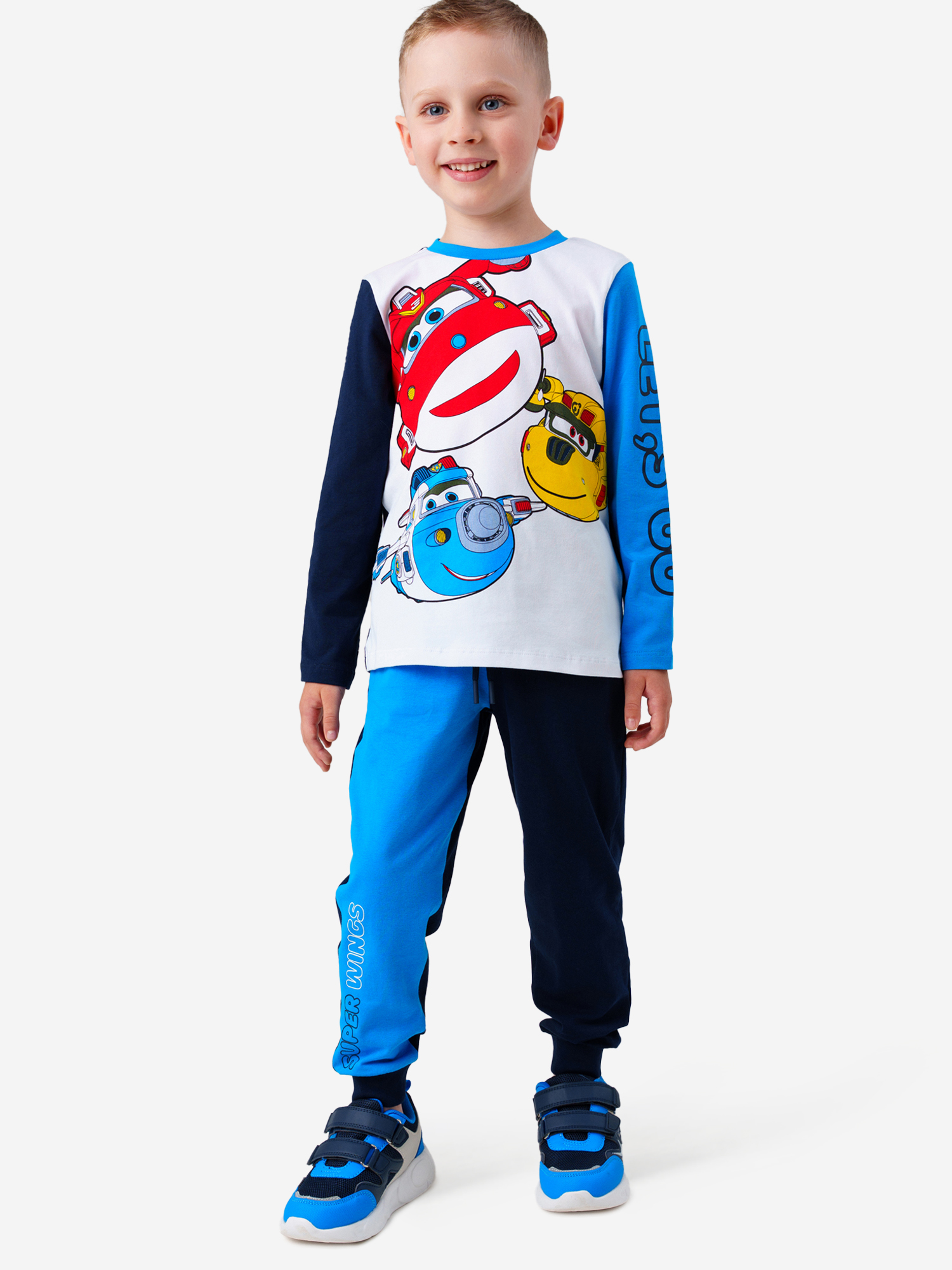 Изображение товара Комплект для мальчика: лонгслив и брюки PlayToday всесезонный спортивный стиль