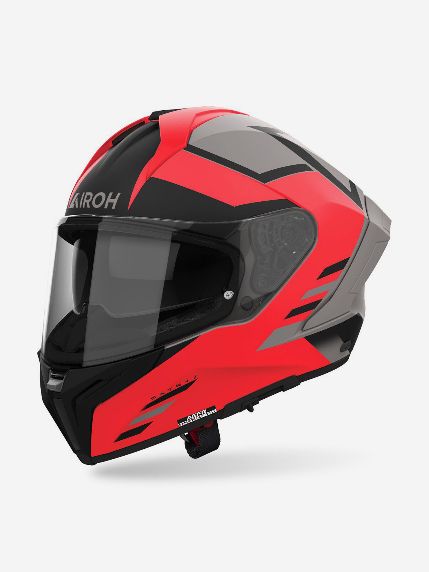 

Мотошлем Интеграл Airoh MATRYX THRON Orange Matt, Черный