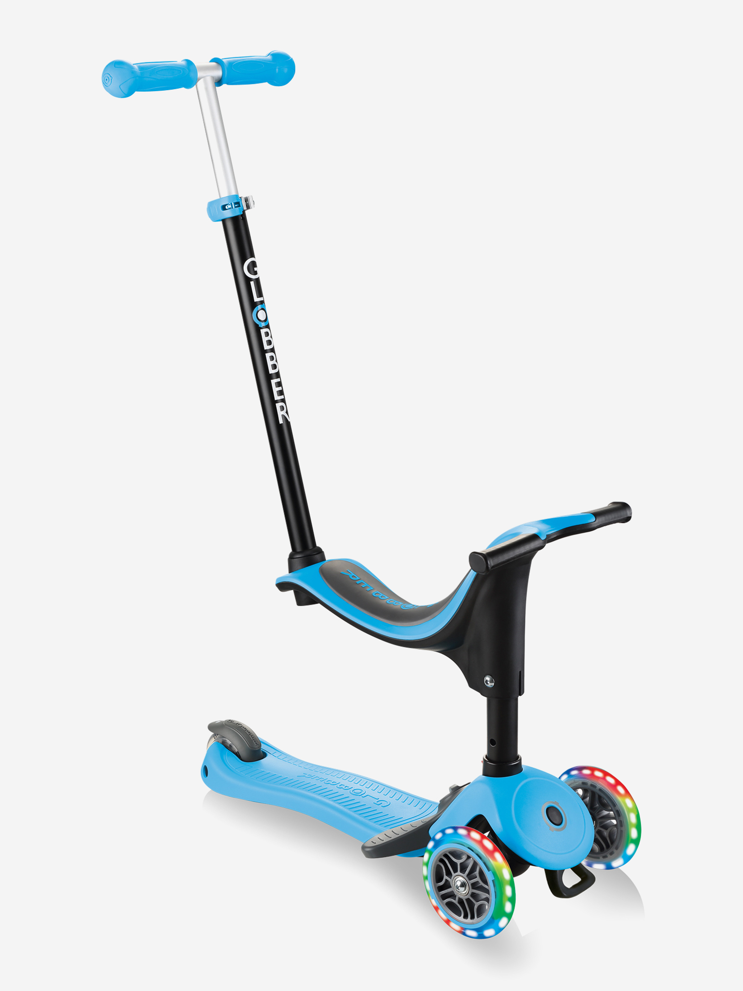 

Самокат Globber GO UP SPORTY PLUS LIGHTS, Голубой