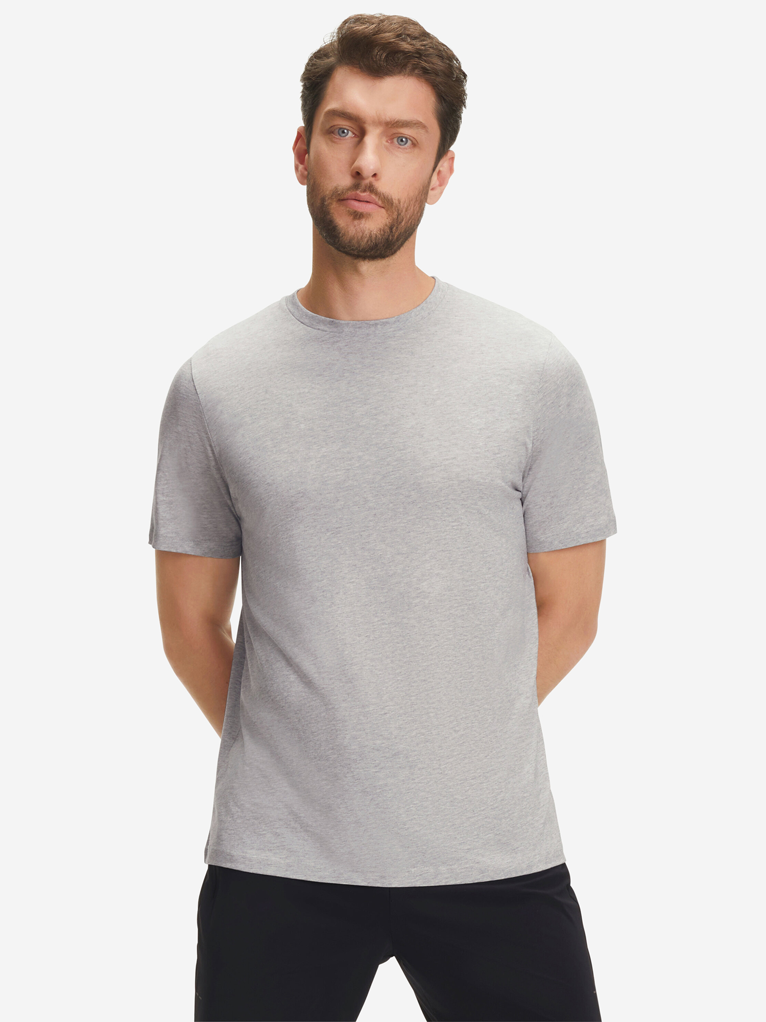 Изображение товара Мужская спортивная футболка FALKE серо-красная приталенная всесезонная