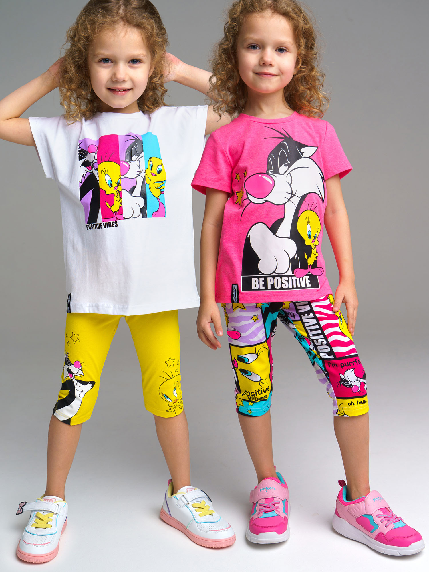 

Легинсы для девочки, 2 пары в комплекте PlayToday, Мультицвет