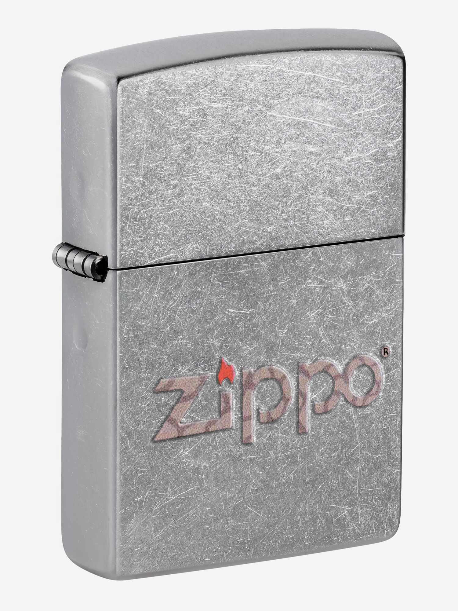 

Зажигалка бензиновая ZIPPO 207 Snakeskin Logo, Серебряный