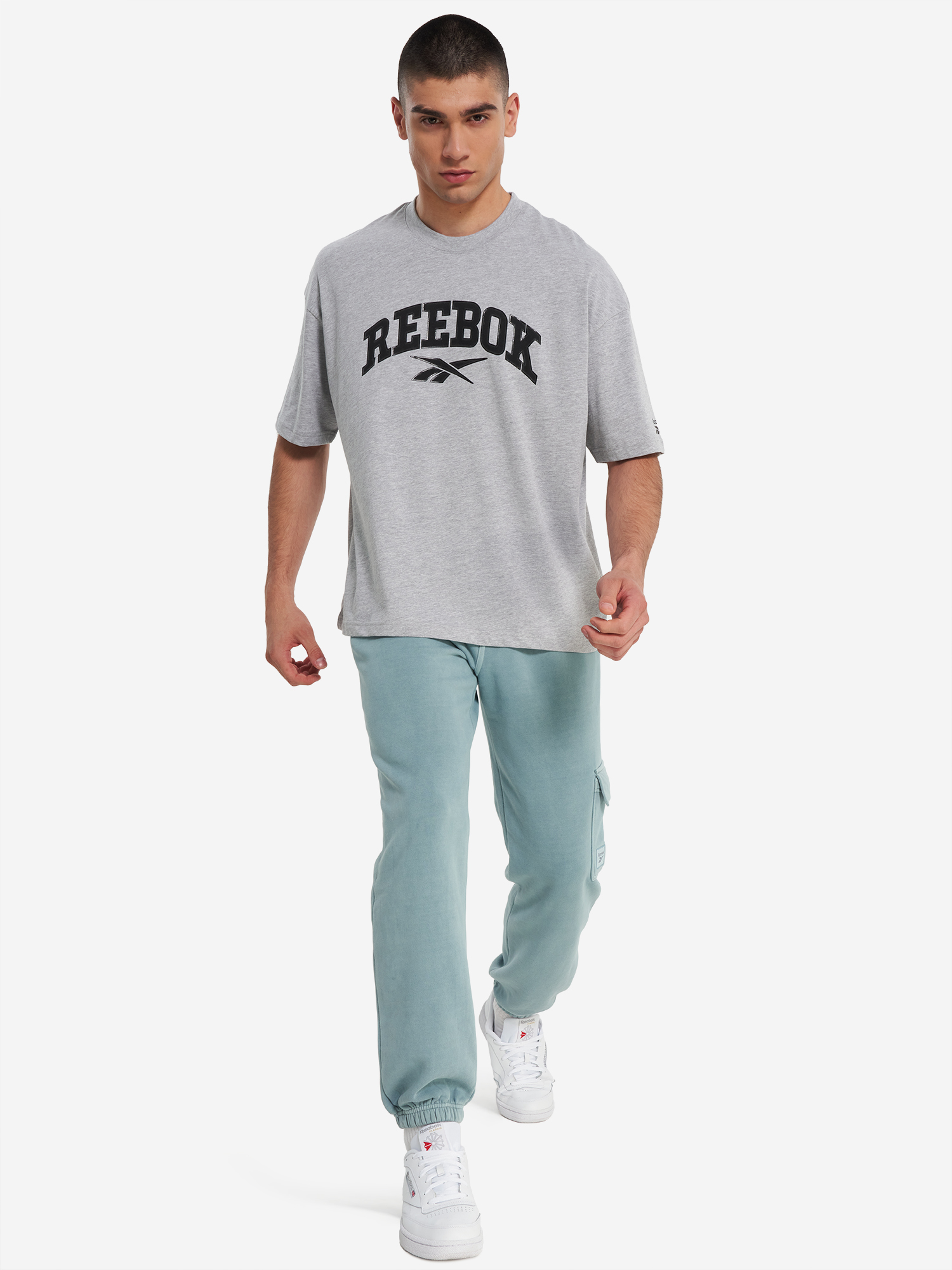 фото Футболка мужская reebok paul, серый