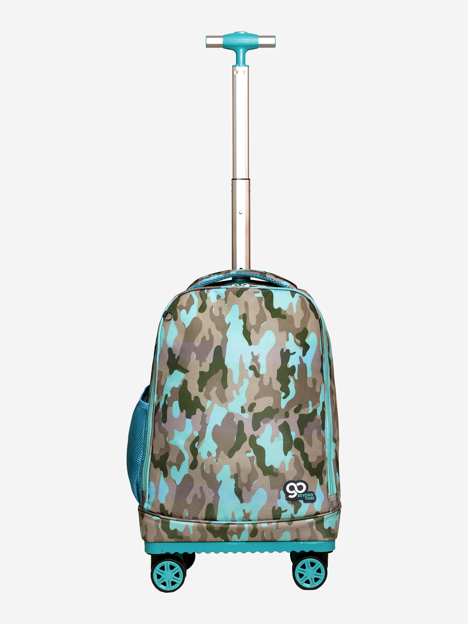 Изображение товара Детский чемодан BEYOND TIME D12 камуфляж бирюзовый серый 36л легкий и практичный