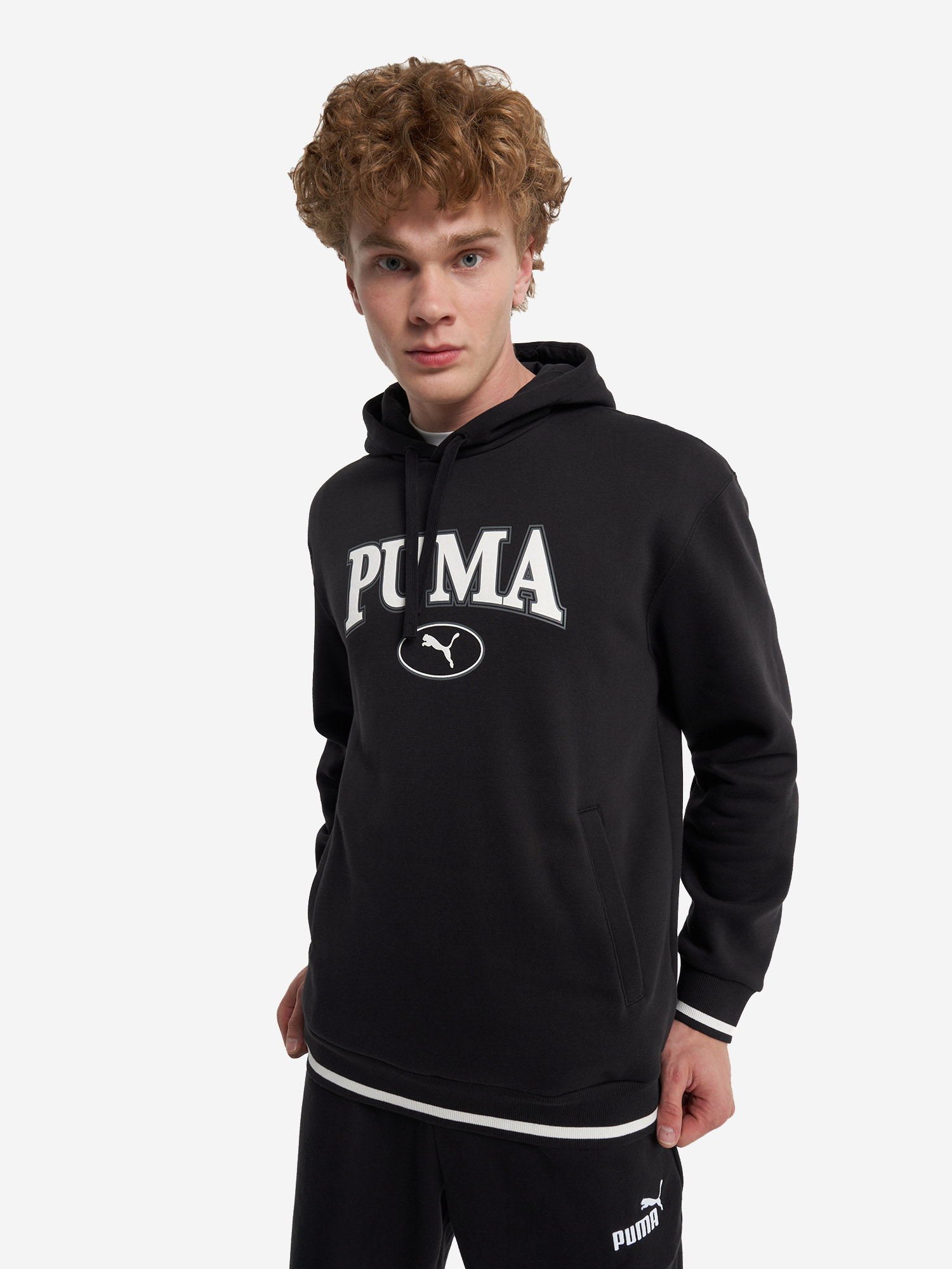 Худи мужская PUMA Squad, Черный футболка женская puma squad зеленый