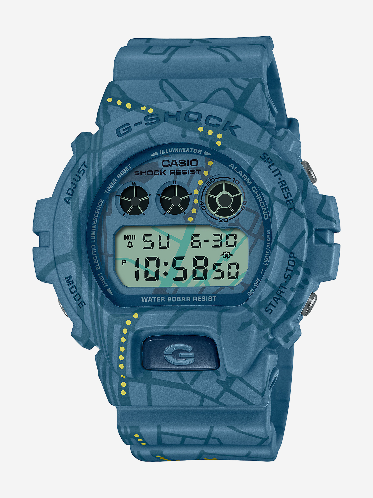 

Наручные часы Casio G-Shock DW-6900SBY-2E, Голубой