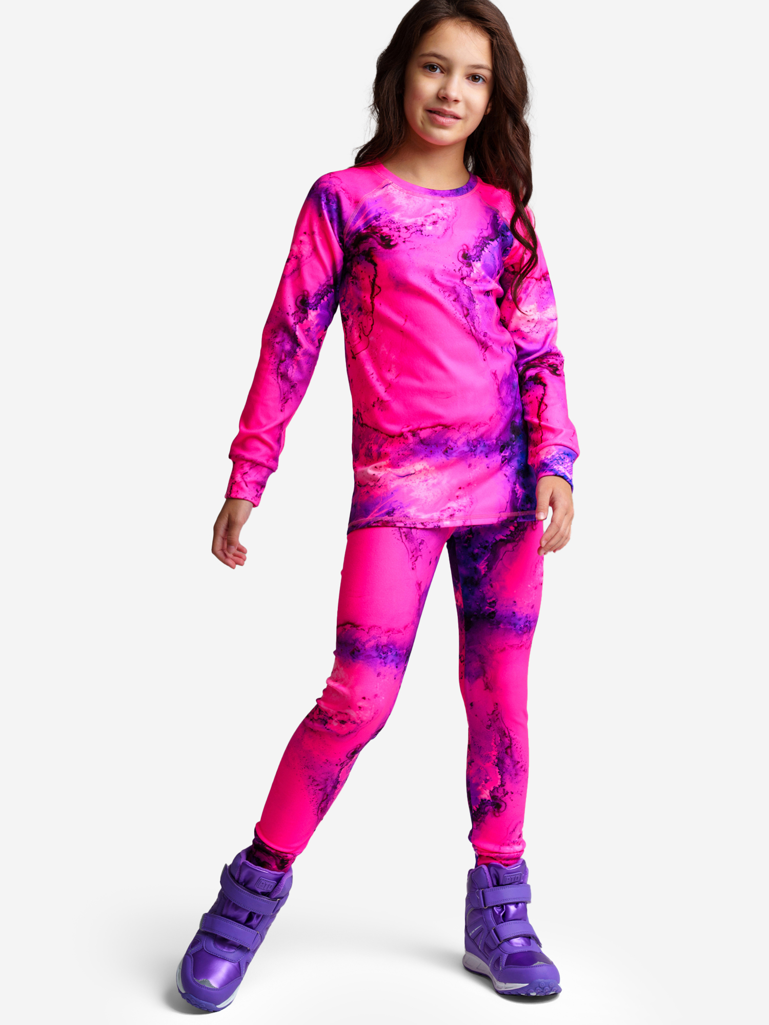 

Термокомплект для девочек: брюки, толстовка PlayToday, Мультицвет