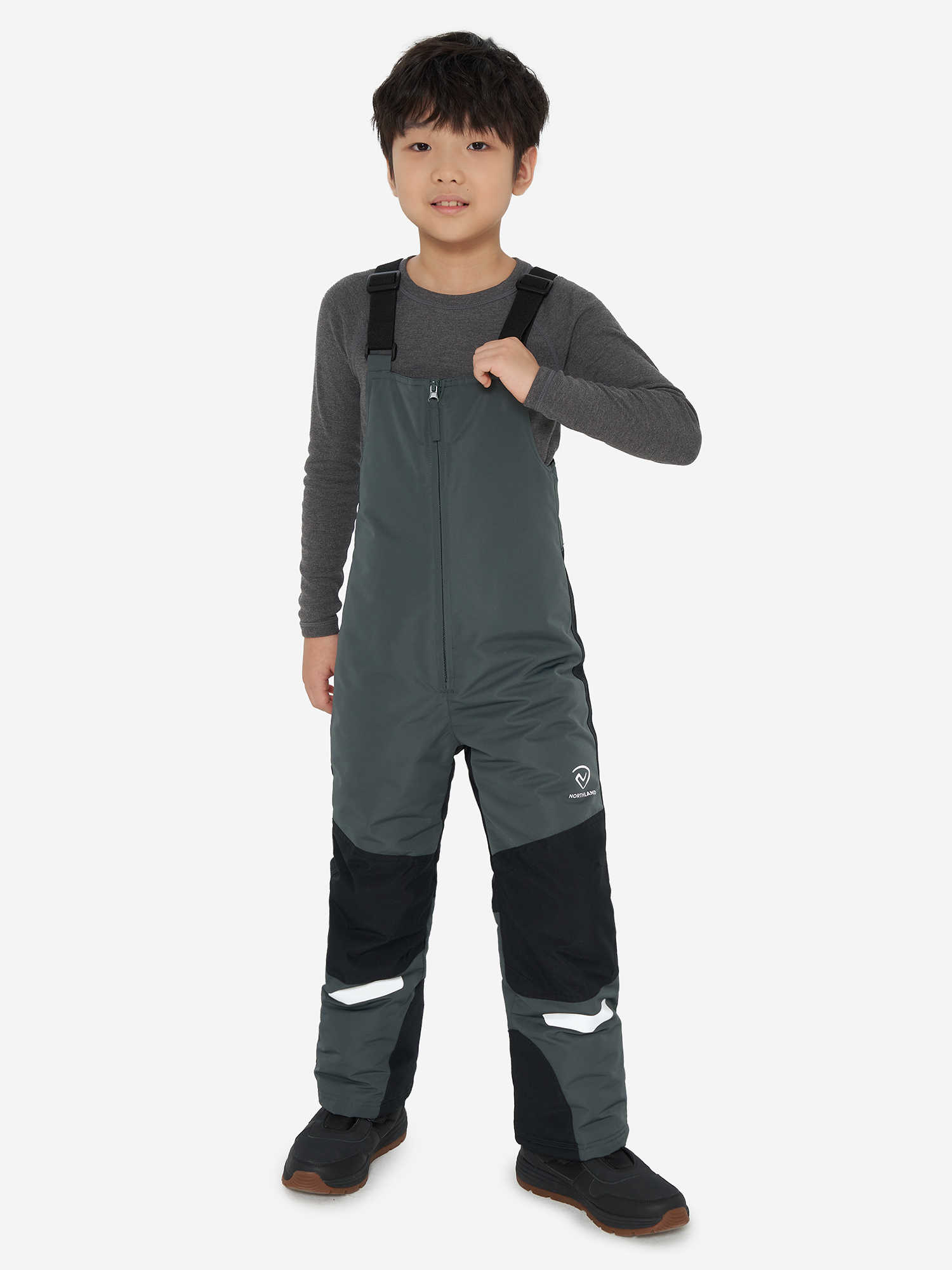 Полукомбинезон для мальчиков Northland, серый, арт. 20847