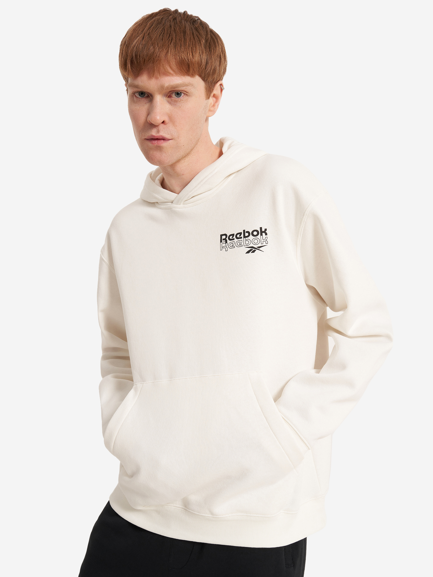 Худи мужская Reebok Ri Brand Proud Hoodie, Белый 100075311R00-, размер RUS 54 - фото 2