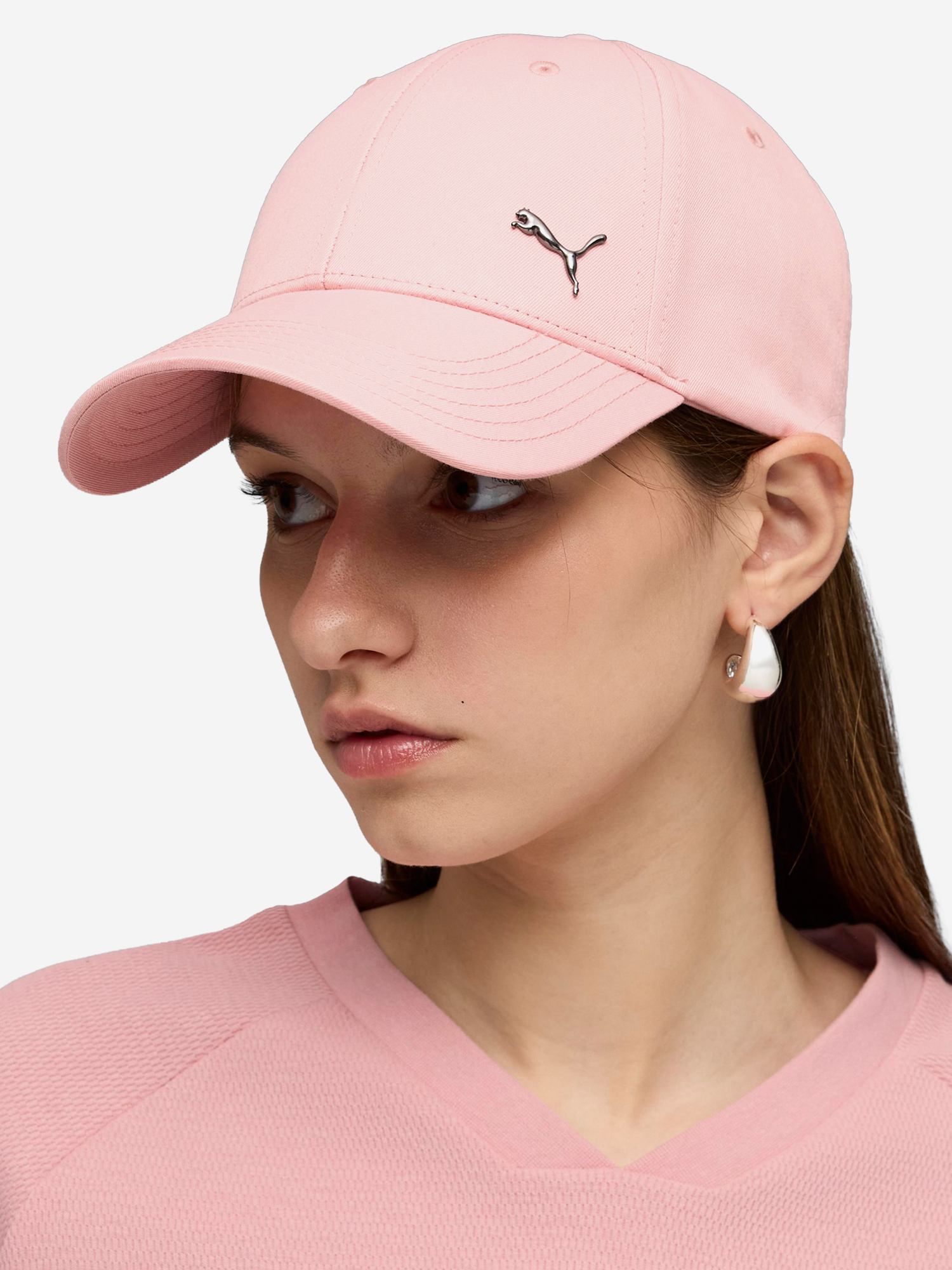 Изображение товара Женская бейсболка PUMA Ess Metal Rozovaya легкая спортивная кепка