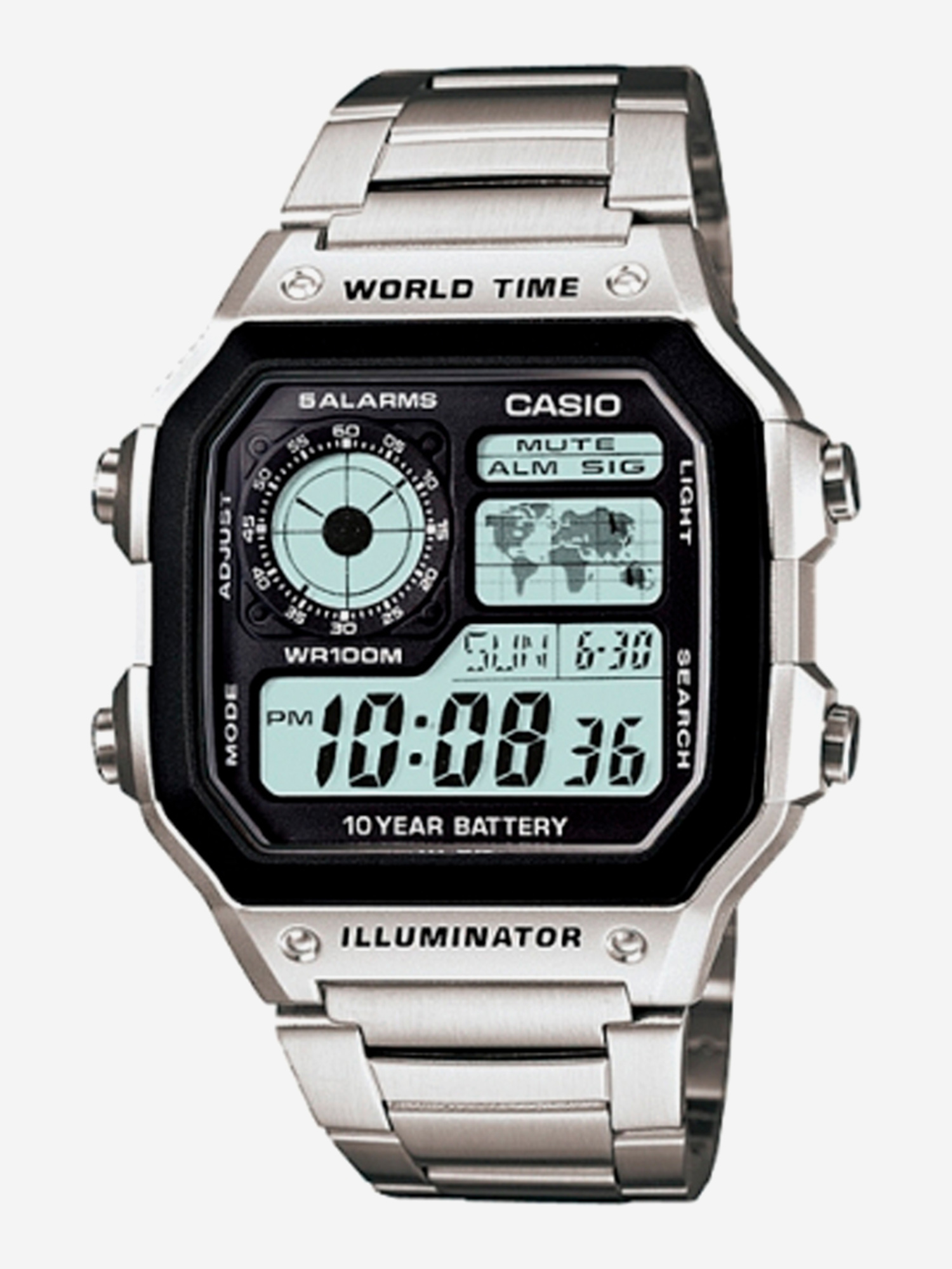 

Наручные часы Casio AE-1200WHD-1A, Серебряный