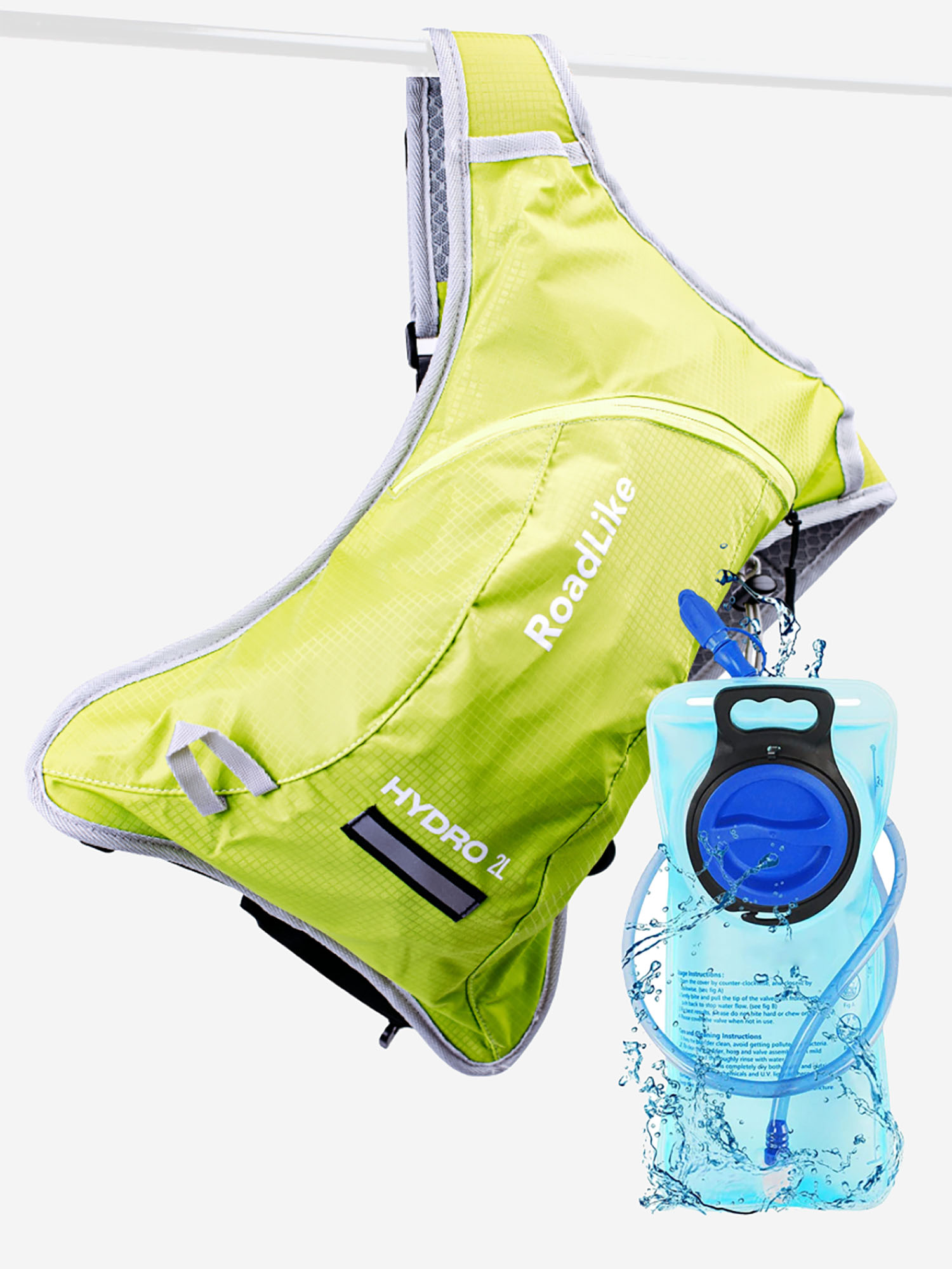 Рюкзак с гидросистемой RoadLike Hydro Camping, салатовый, Зеленый рюкзак с гидратором