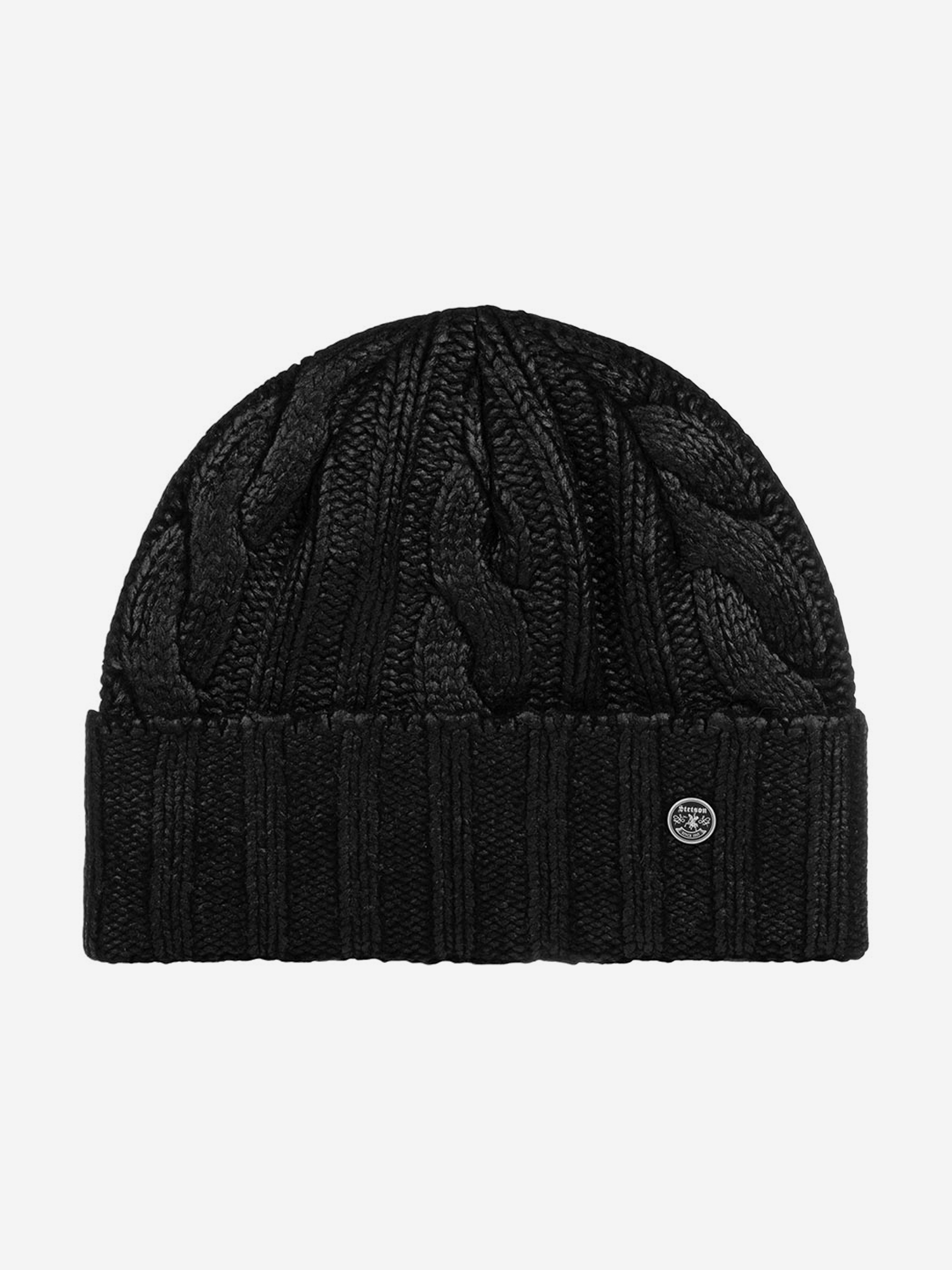 

Шапка с отворотом STETSON 8599354 BEANIE WOOL/CASHMERE (черный), Черный