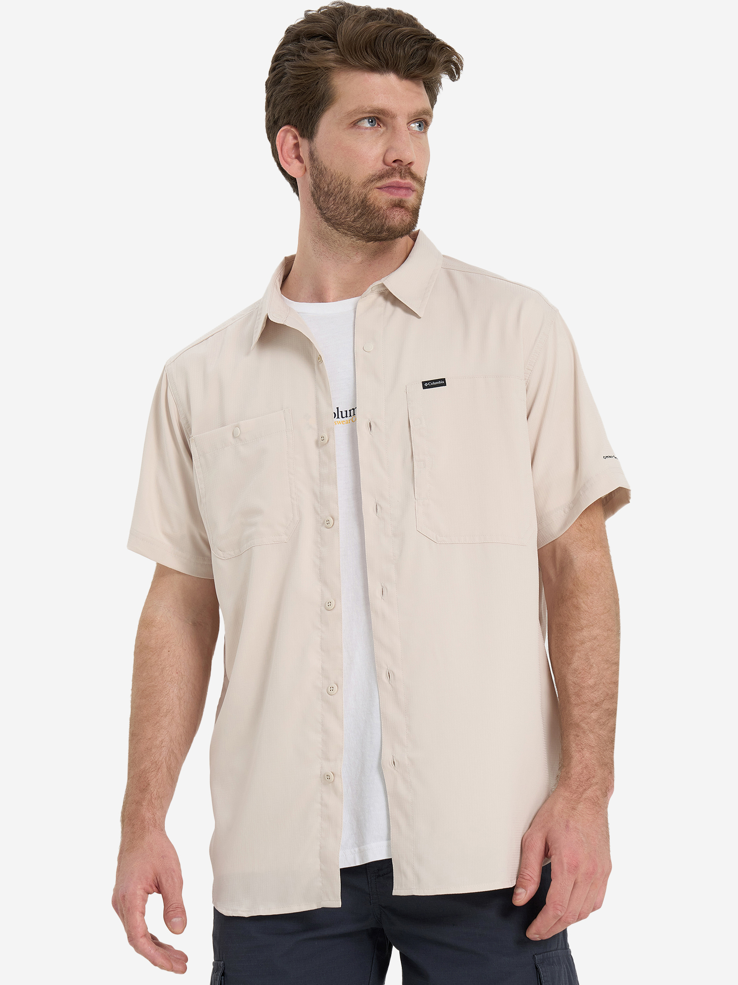 

Рубашка с коротким рукавом мужская Columbia Silver Ridge Utility Lite Short Sleeve, Бежевый