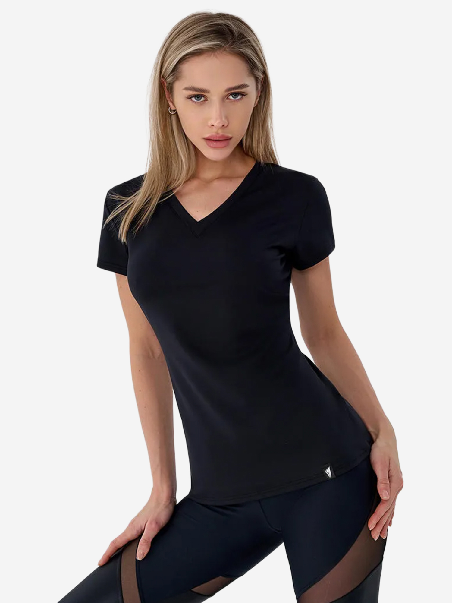 Изображение товара Футболка женская Bona Fide V-Shirt "Black"