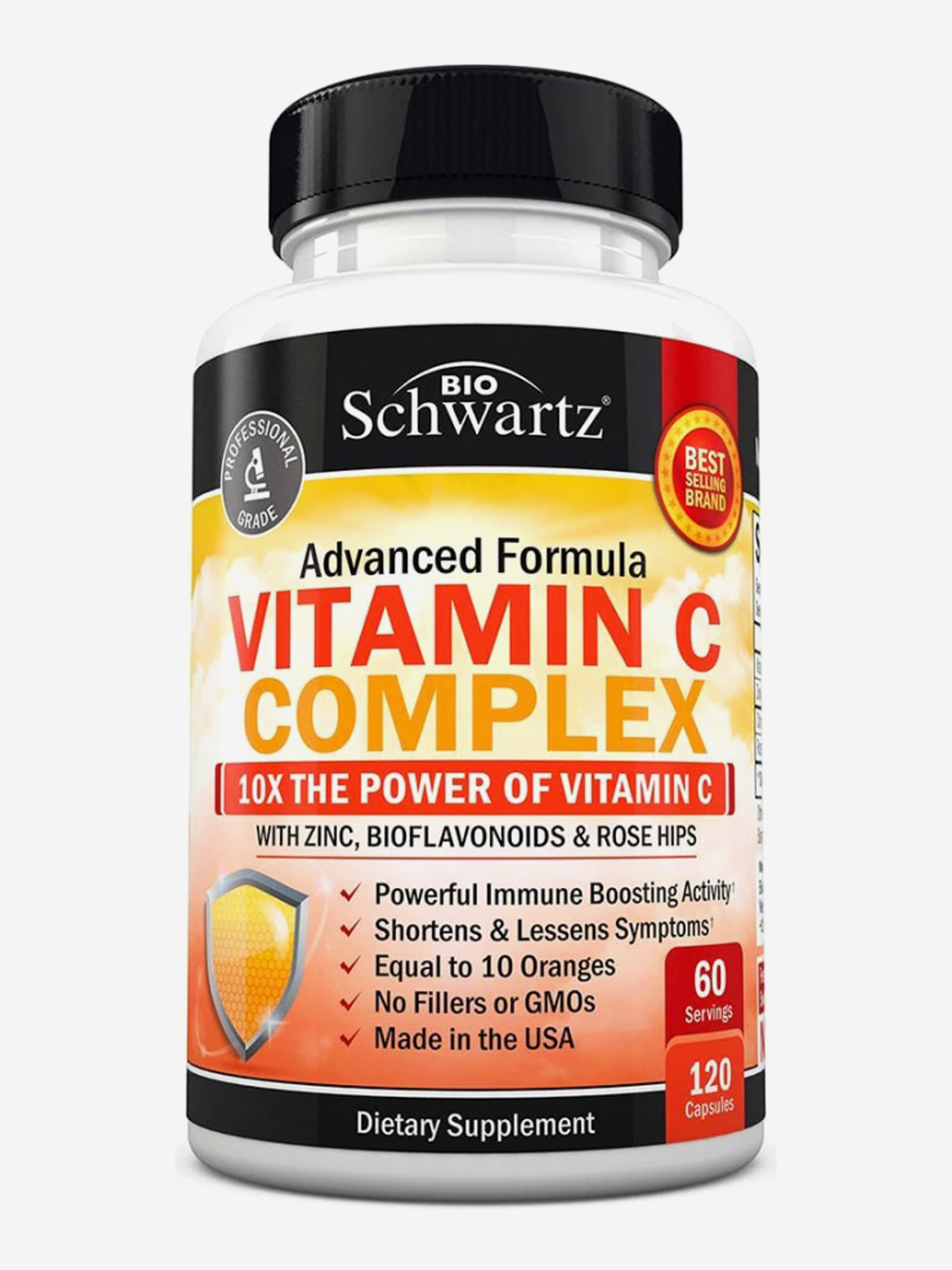 Изображение товара Комплекс витамина C BioSchwartz 1000 мг 120 капсул для иммунитета и здоровья