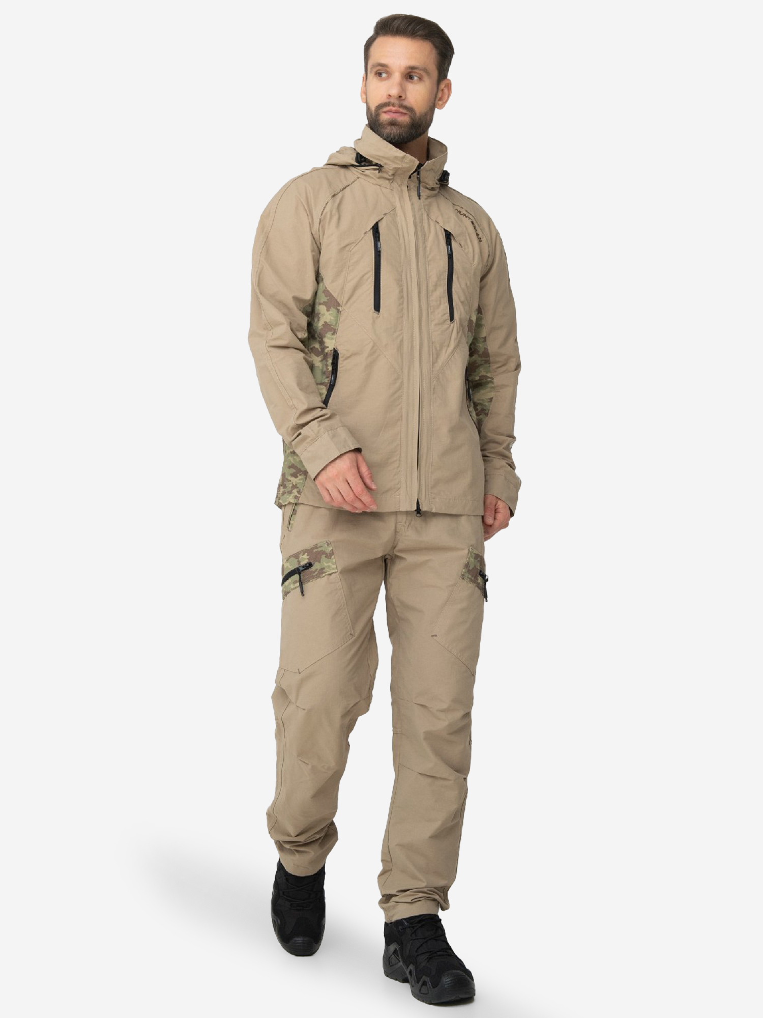  Костюм летний мужской Huntsman Матрица ткань Nylon Cotton рипстоп, Бежевый
