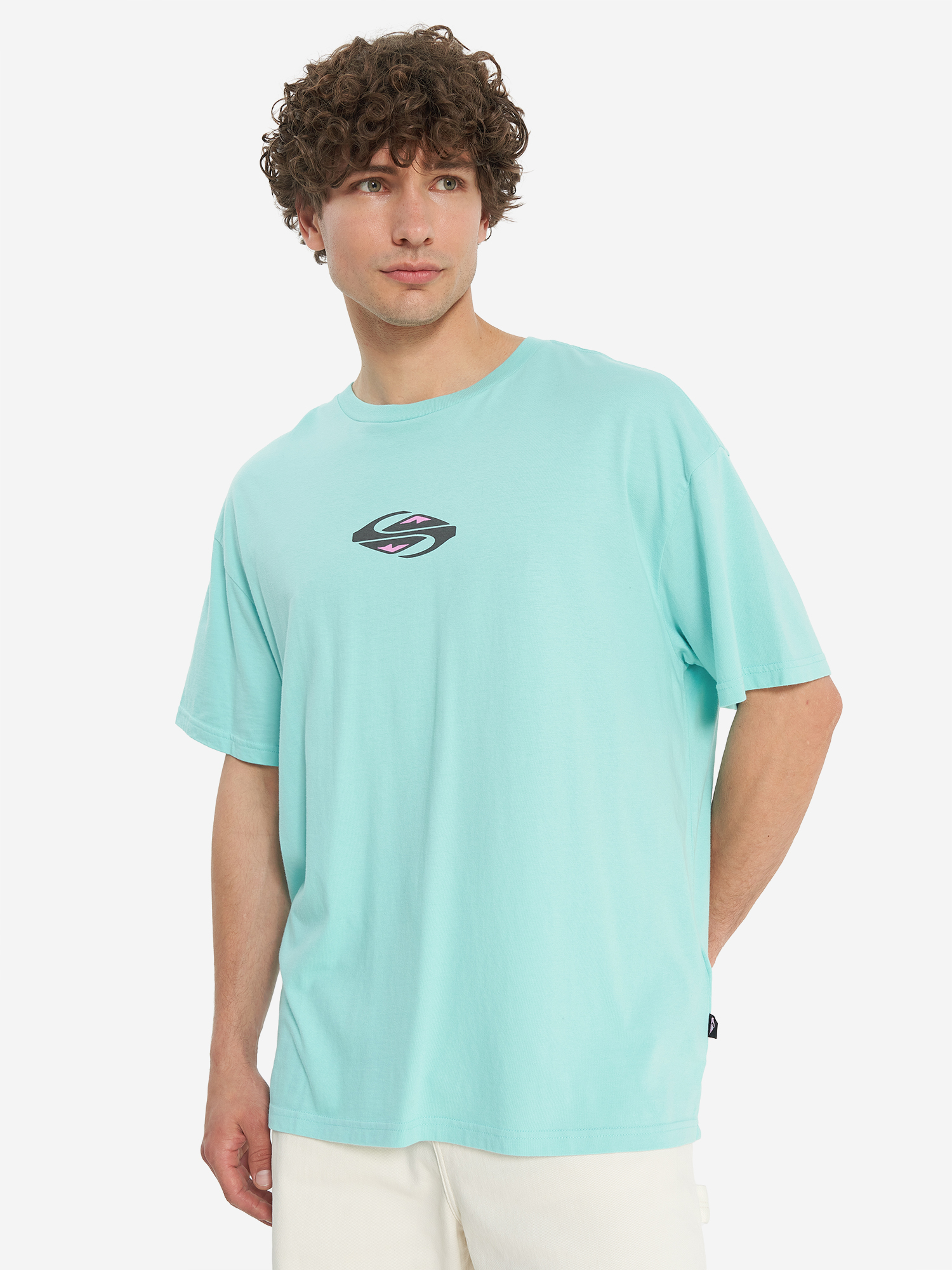 

Футболка мужская оверсайз Quiksilver Global Heat, Голубой