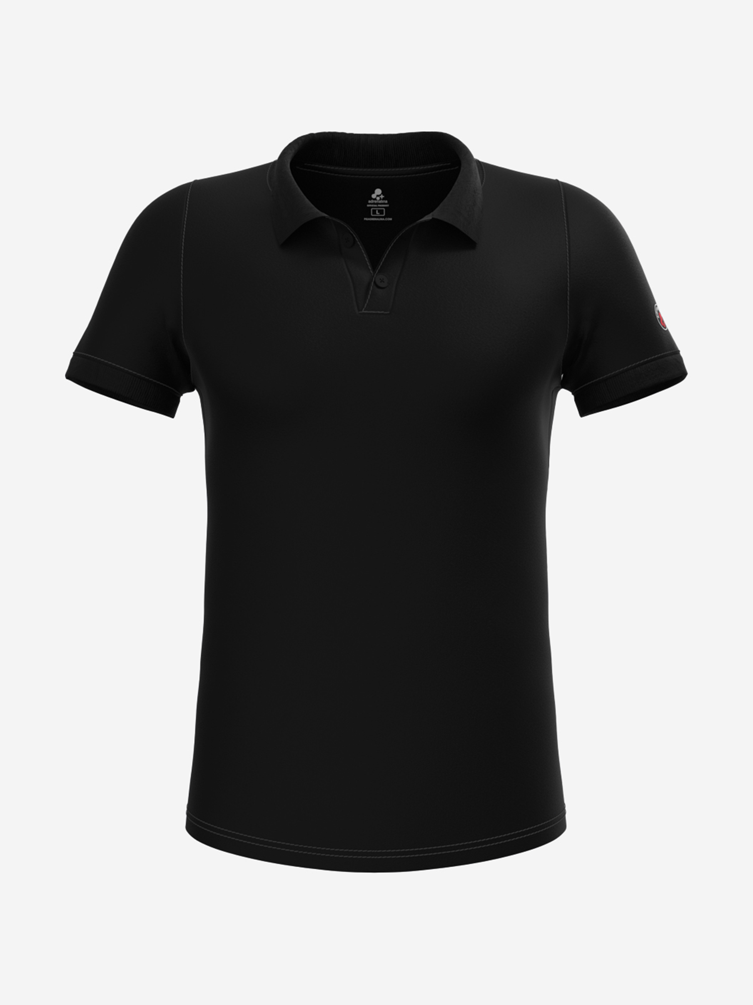 Изображение товара Поло +adrenalina OLIVER черный спортивное поло из хлопка для взрослых