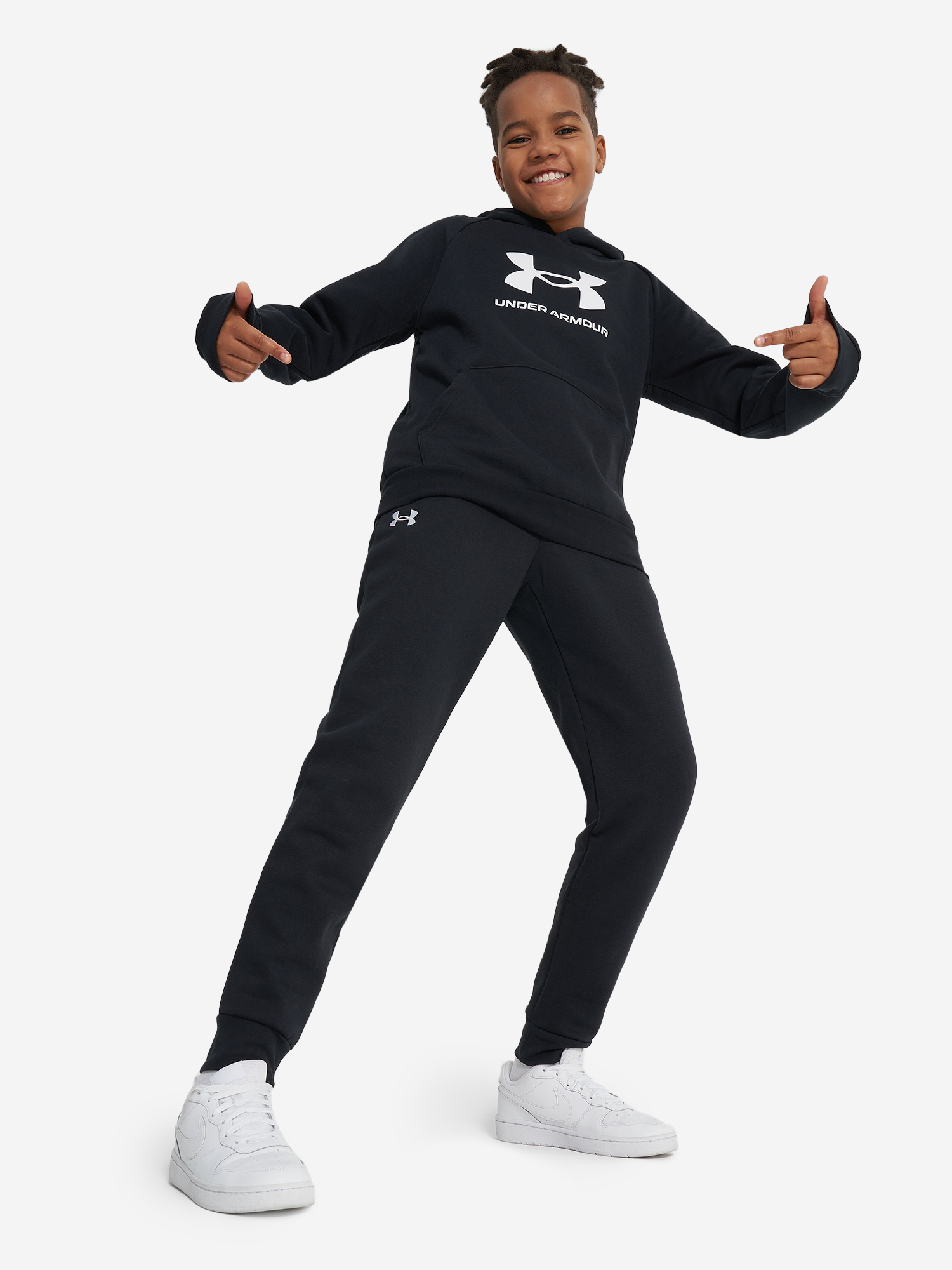 фото Худи для мальчиков under armour rival, черный